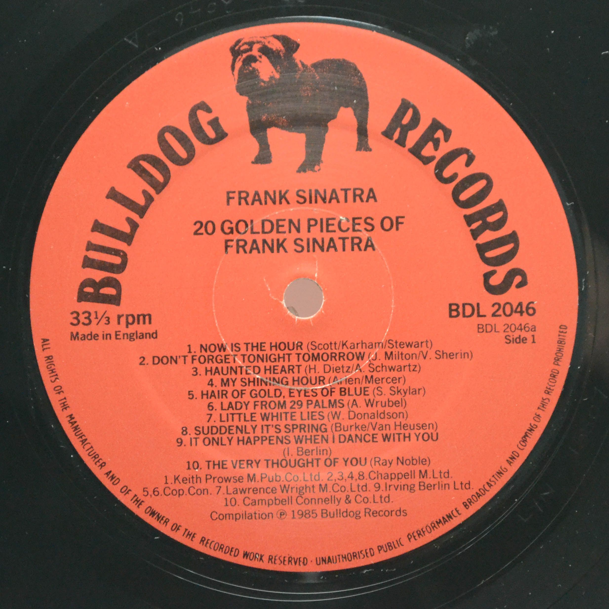 Frank Sinatra — 20 Golden Pieces of Frank Sinatra (UK), 1985