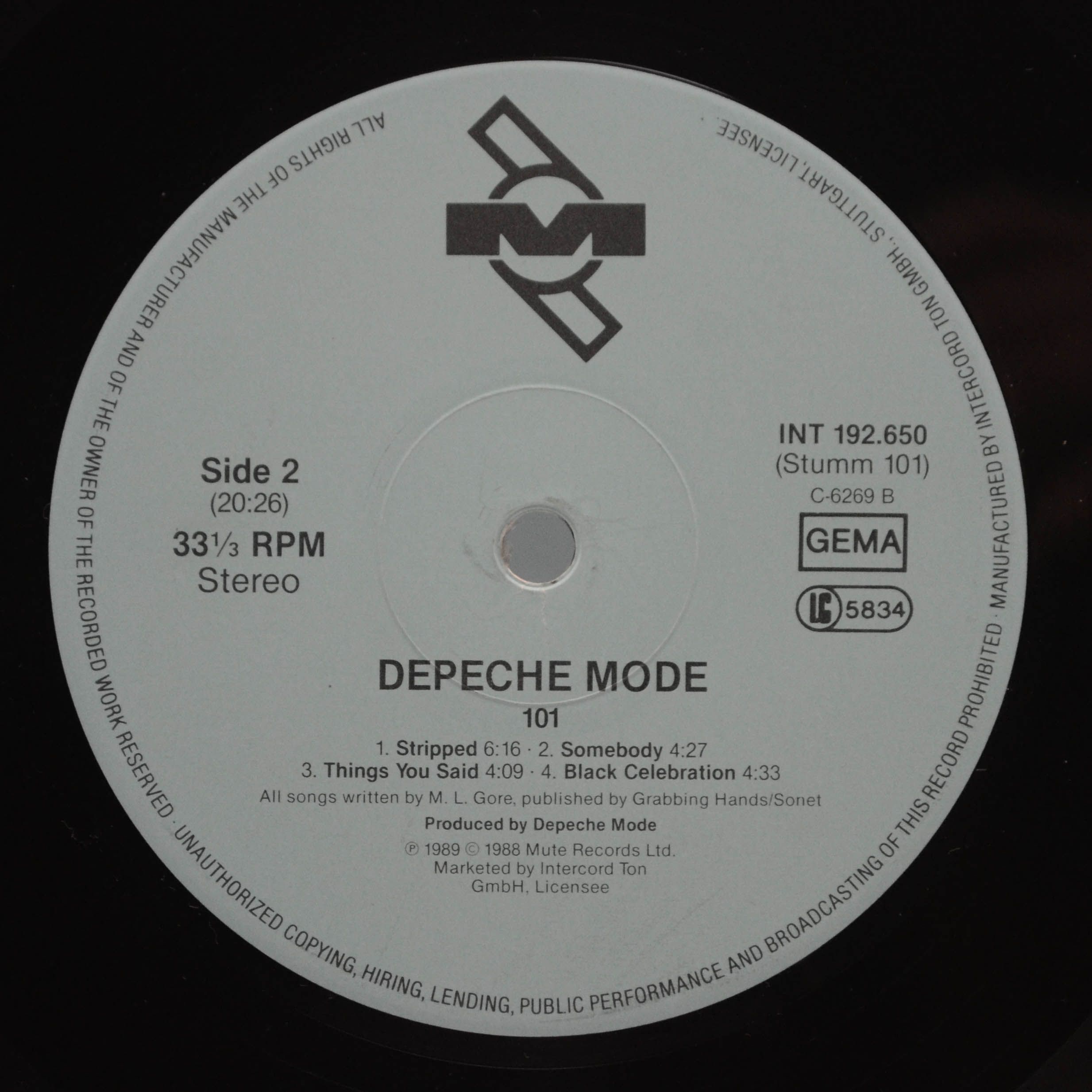 Depeche Mode — 101 (2LP), 1989