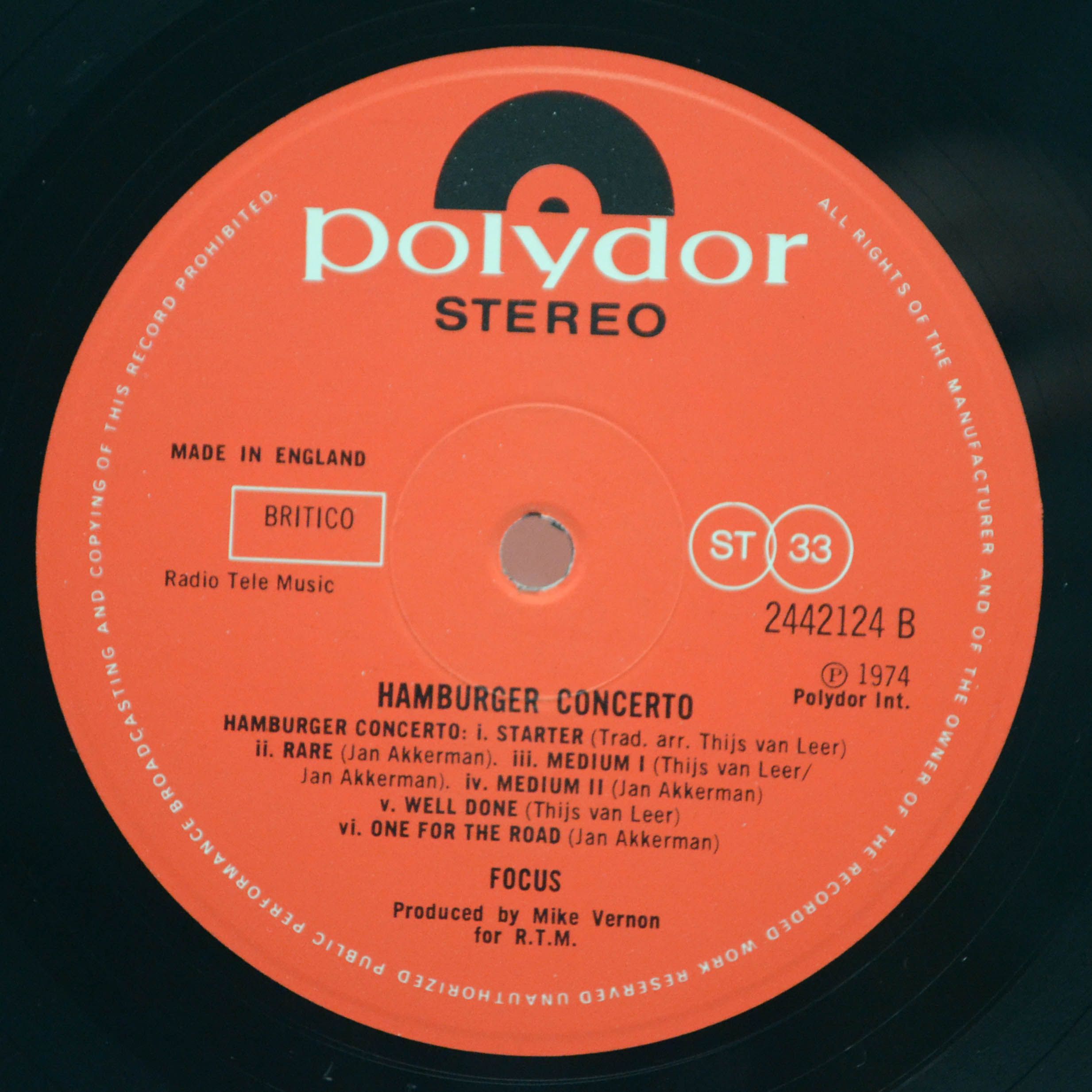 Focus — Hamburger Concerto (UK), 1974
