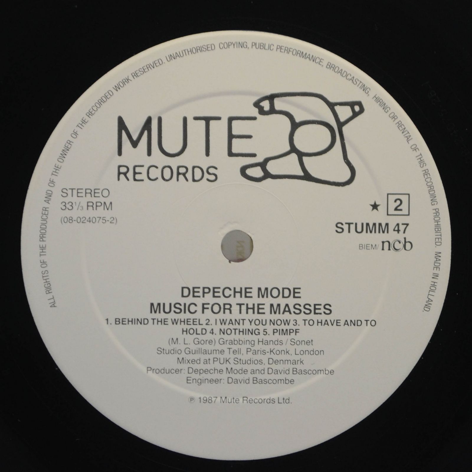 Depeche Mode — Music For The Masses, 1987