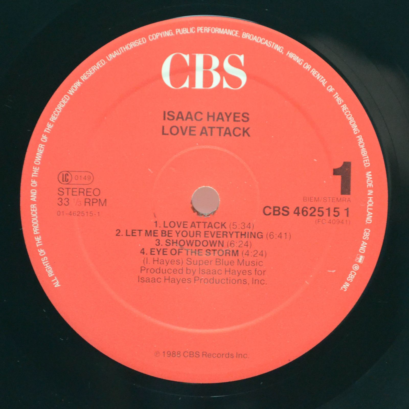 Isaac Hayes — Love Attack, 1988