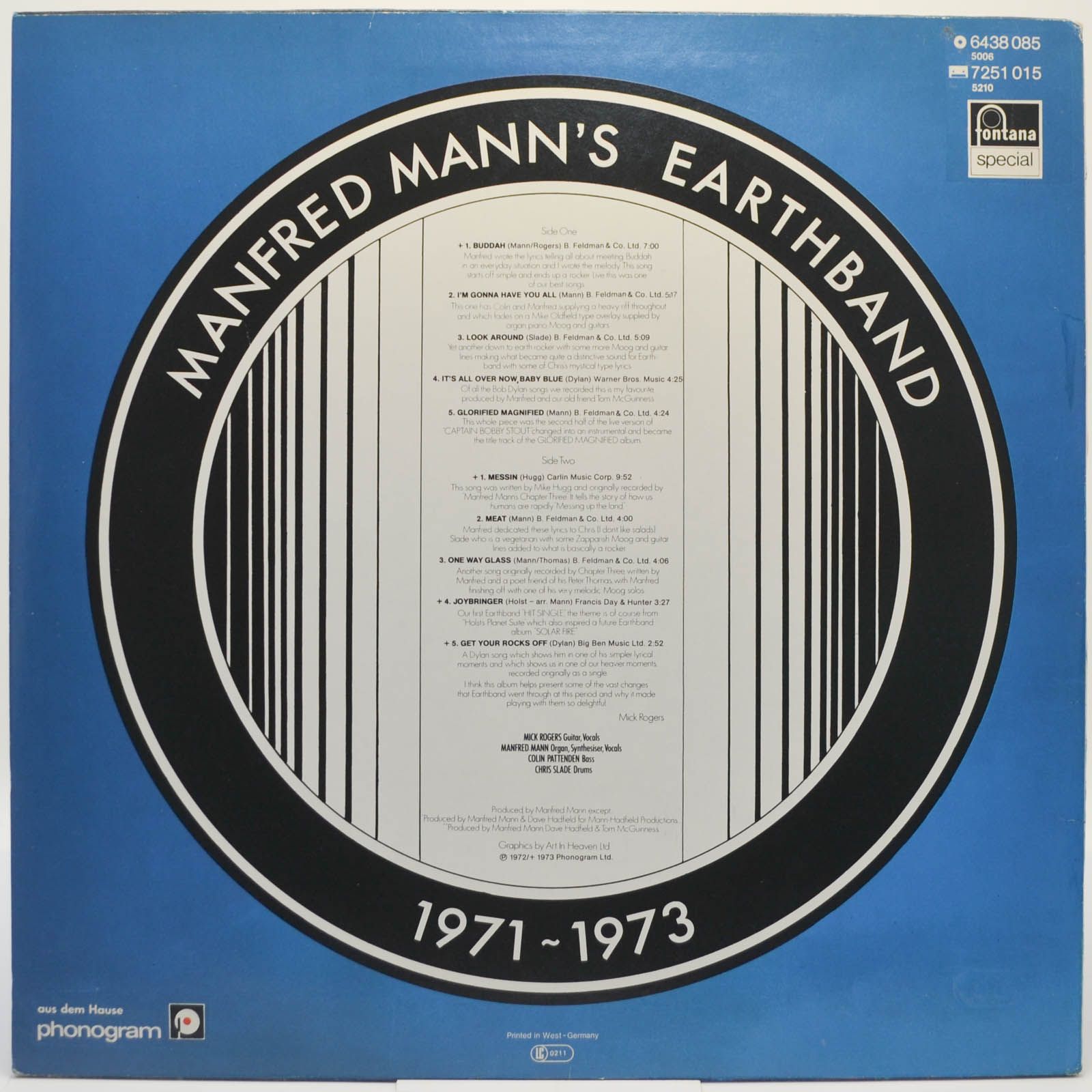 Manfred Mann's Earth Band — 1971 - 1973, 1977