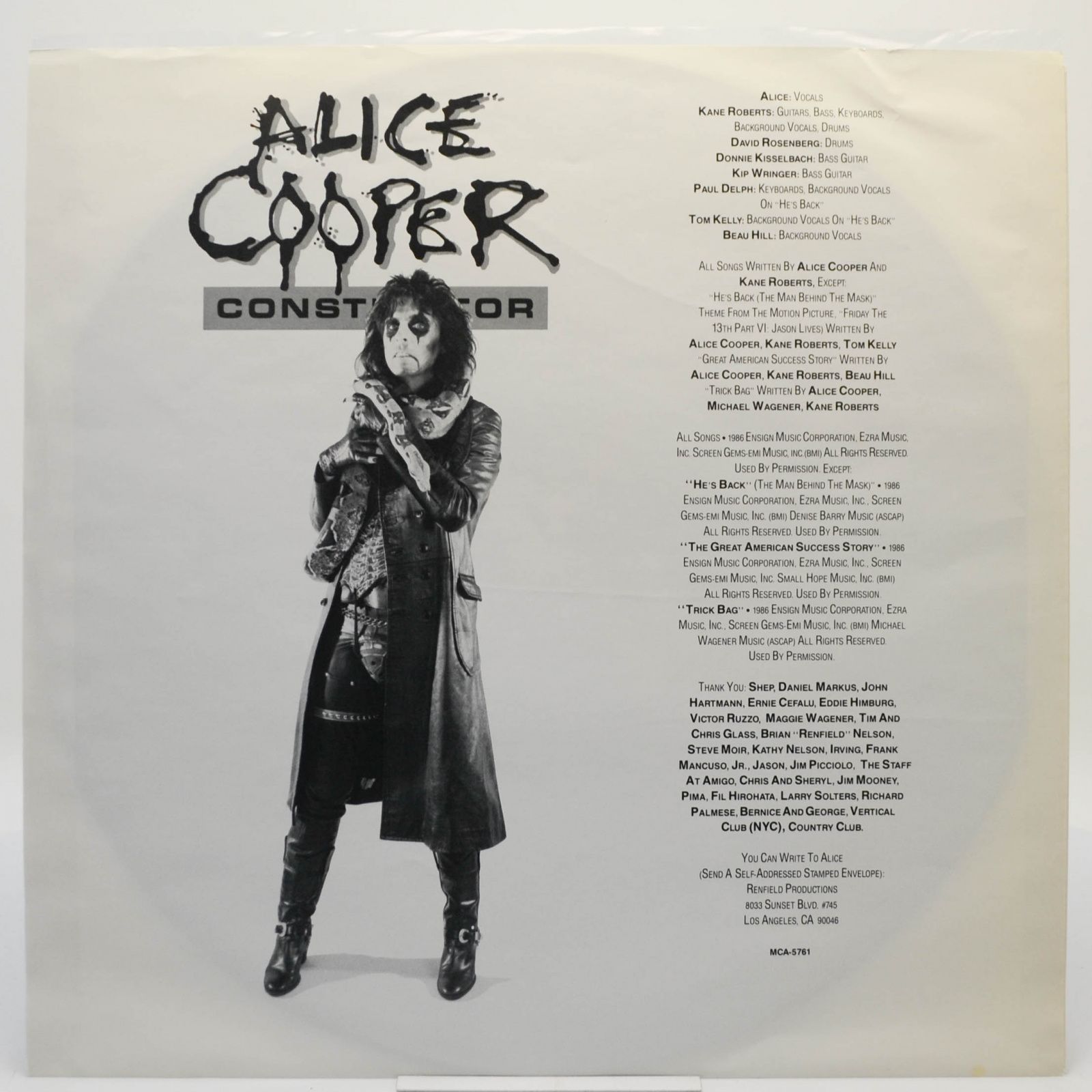 Alice Cooper — Constrictor, 1986