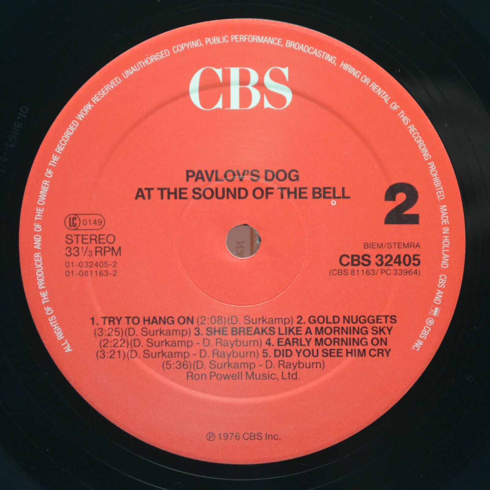 Pavlov's Dog — At The Sound Of The Bell, 1976