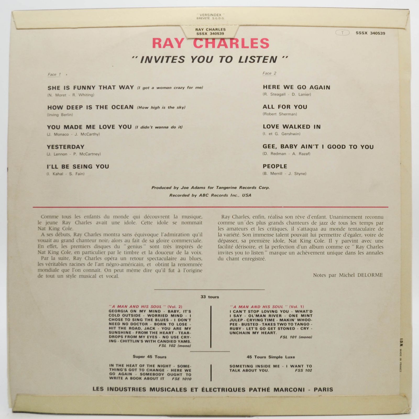 Ray Charles — Invites You To Listen, 1967