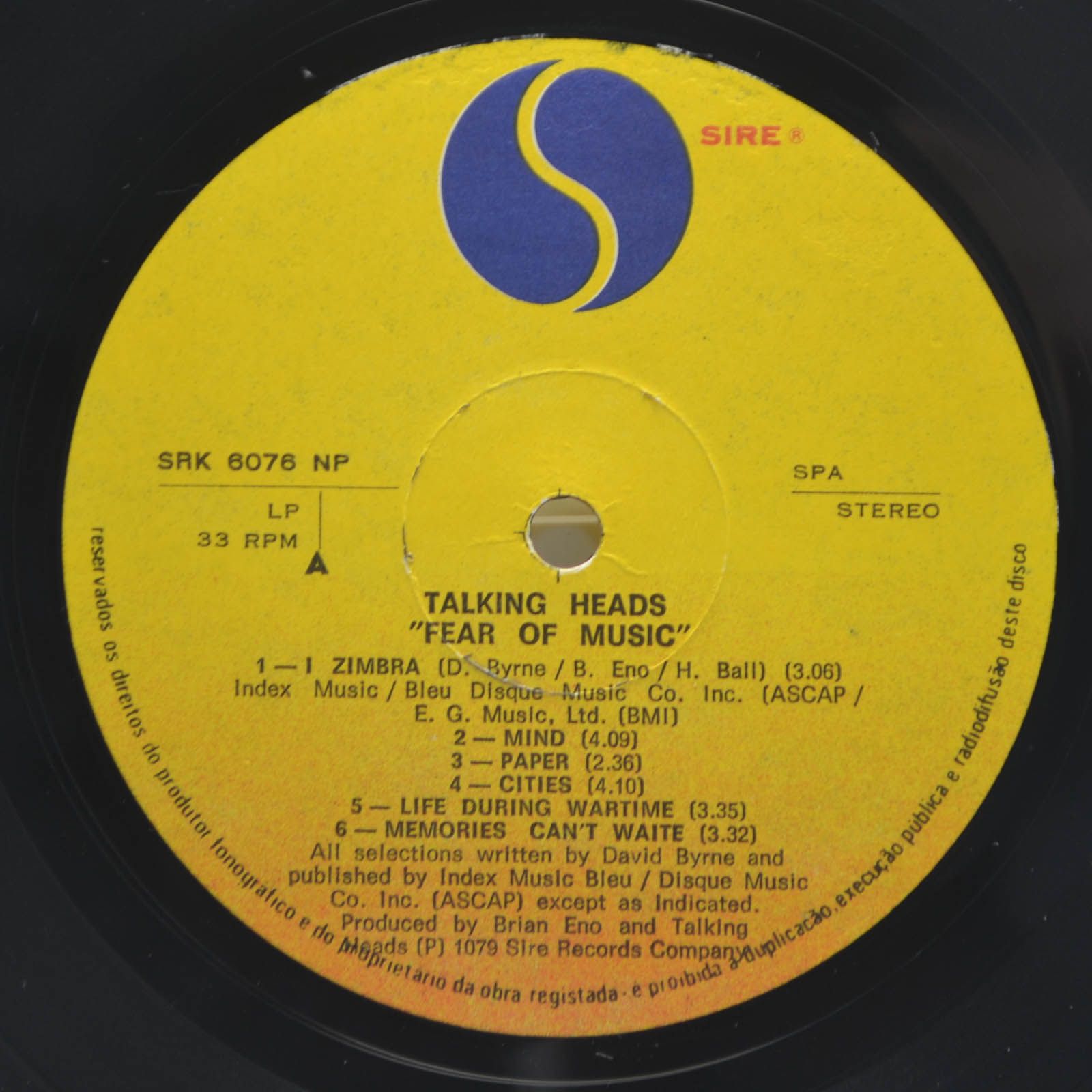 Talking Heads — Fear Of Music, 1979