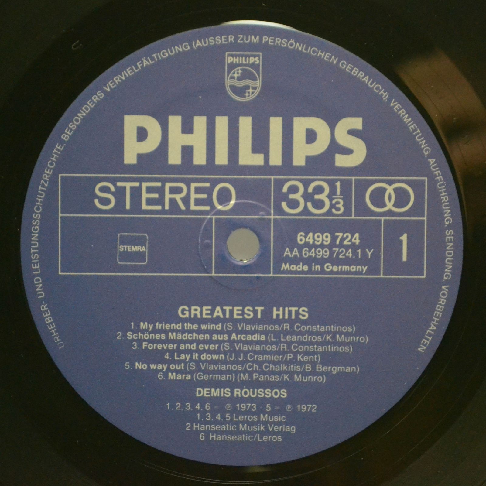 Demis Roussos — Greatest Hits, 1973