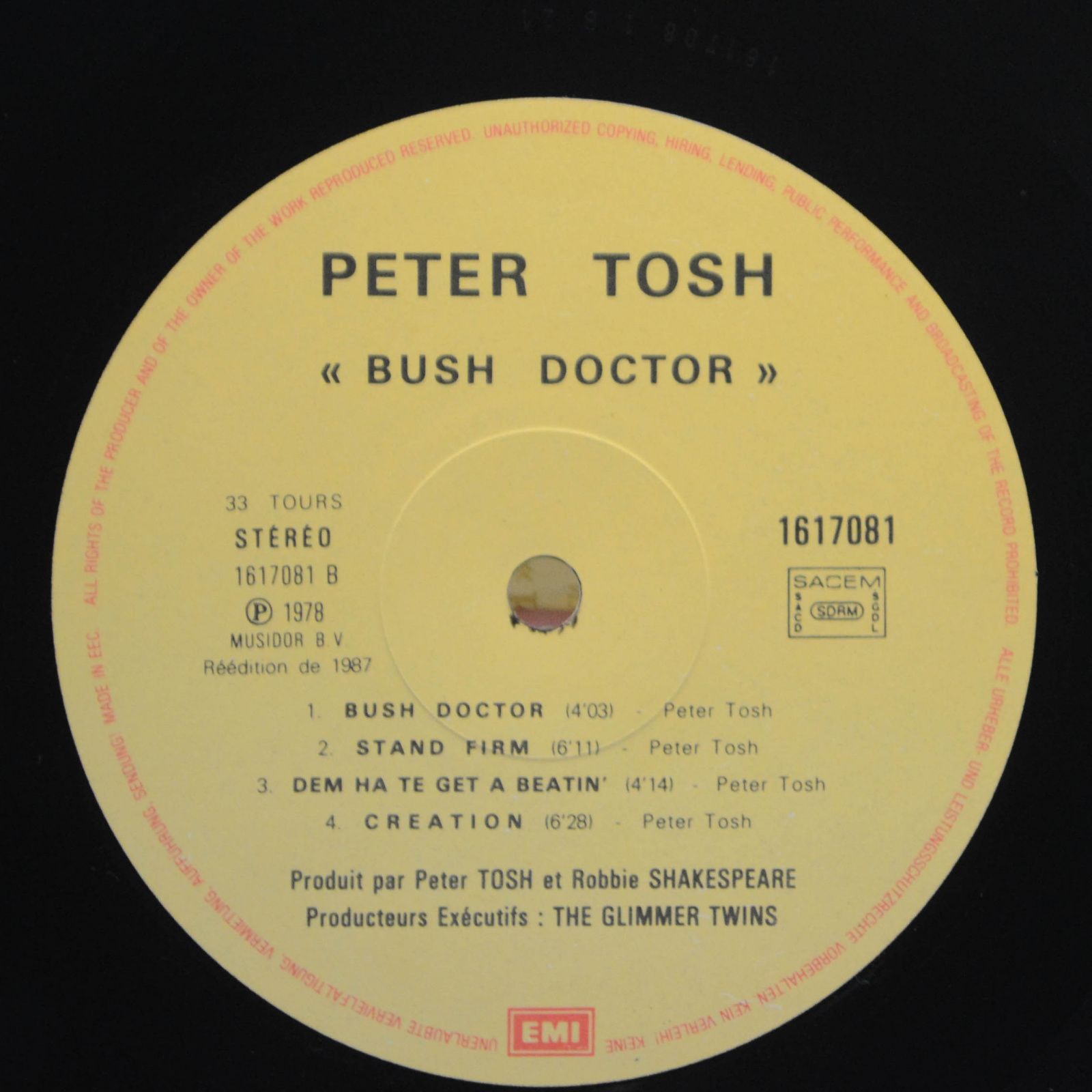 Peter Tosh — Bush Doctor, 1987