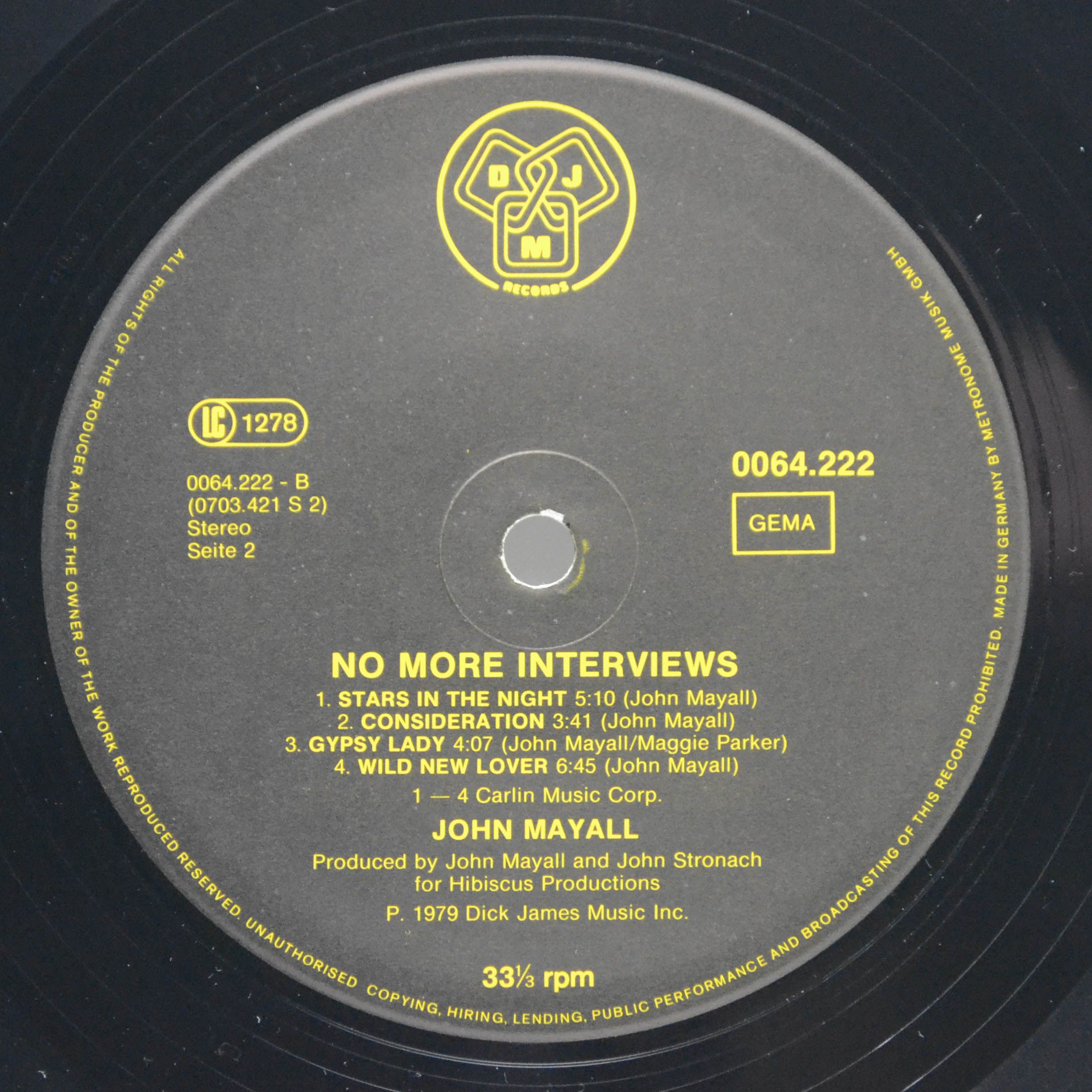 John Mayall — No More Interviews, 1979