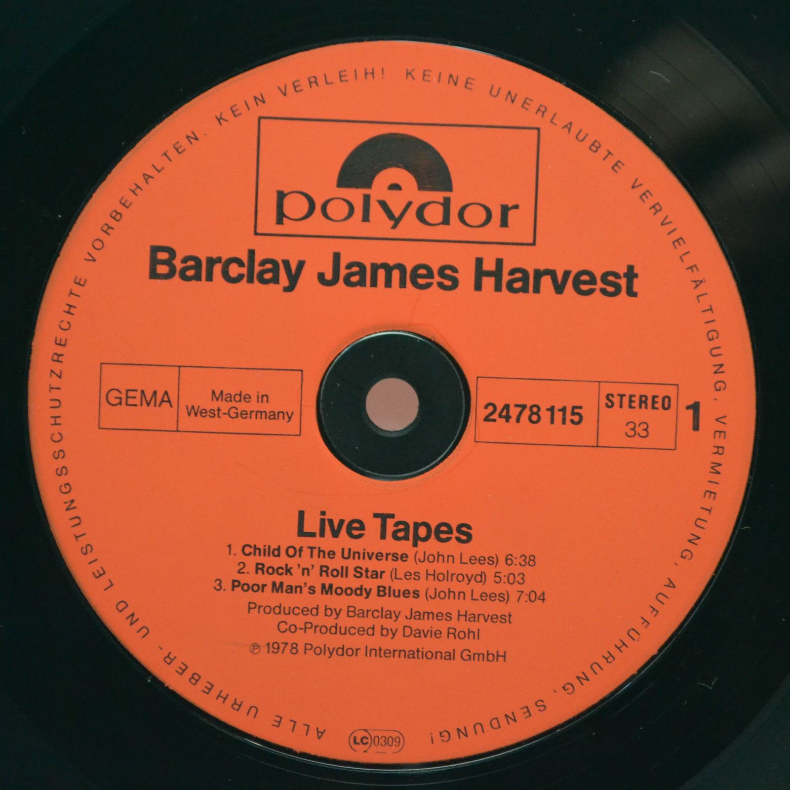 Barclay James Harvest — Live Tapes (2LP), 1978