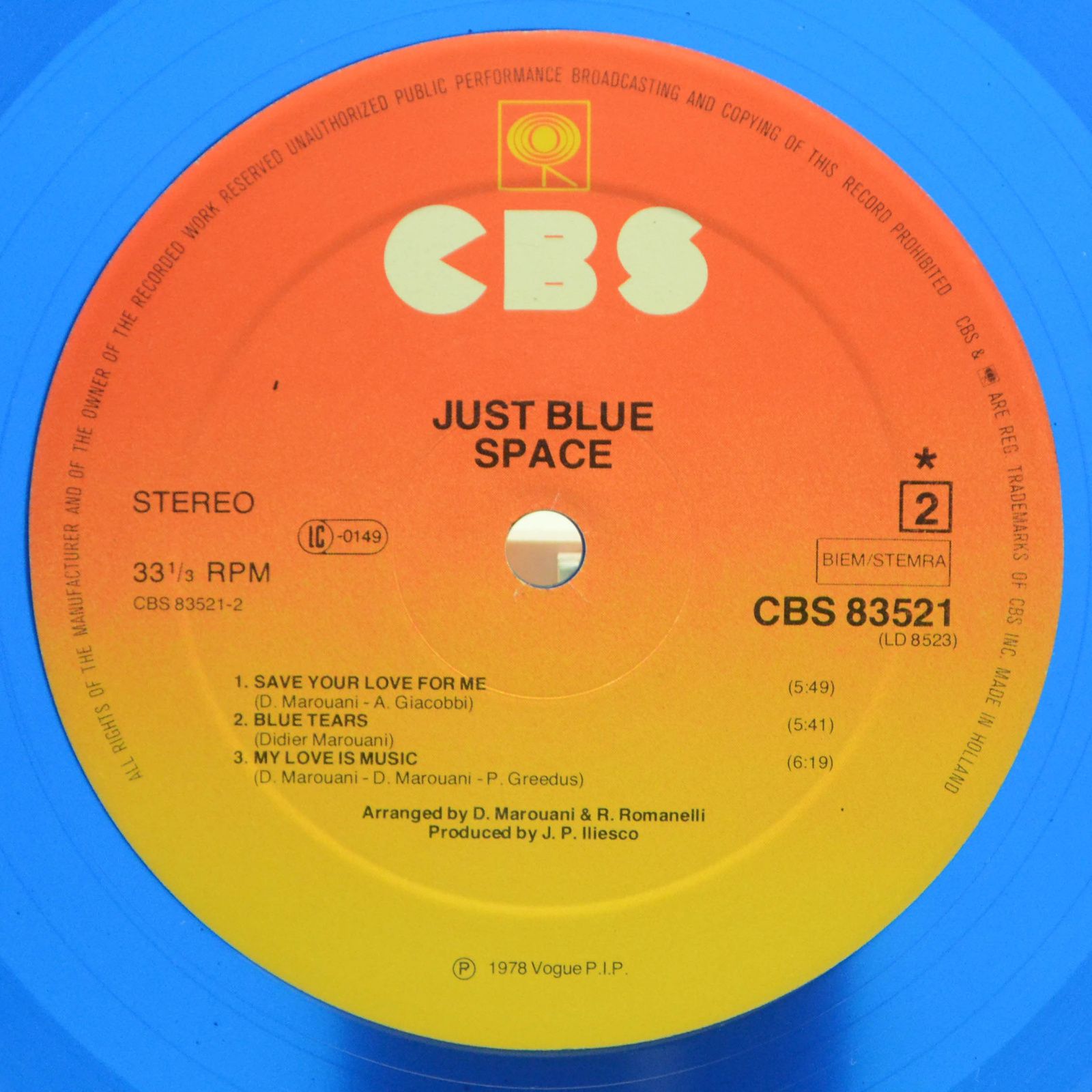 Space — Just Blue, 1978