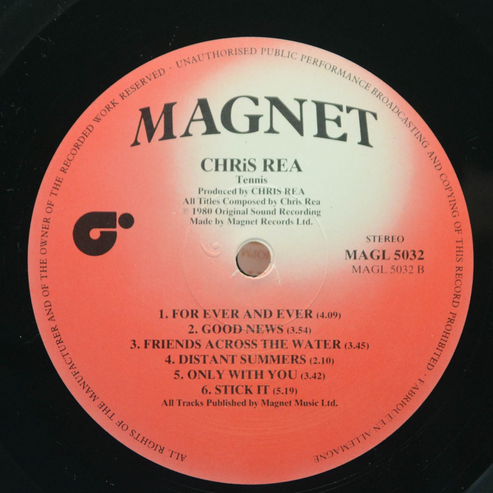 Chris Rea — Tennis, 1983
