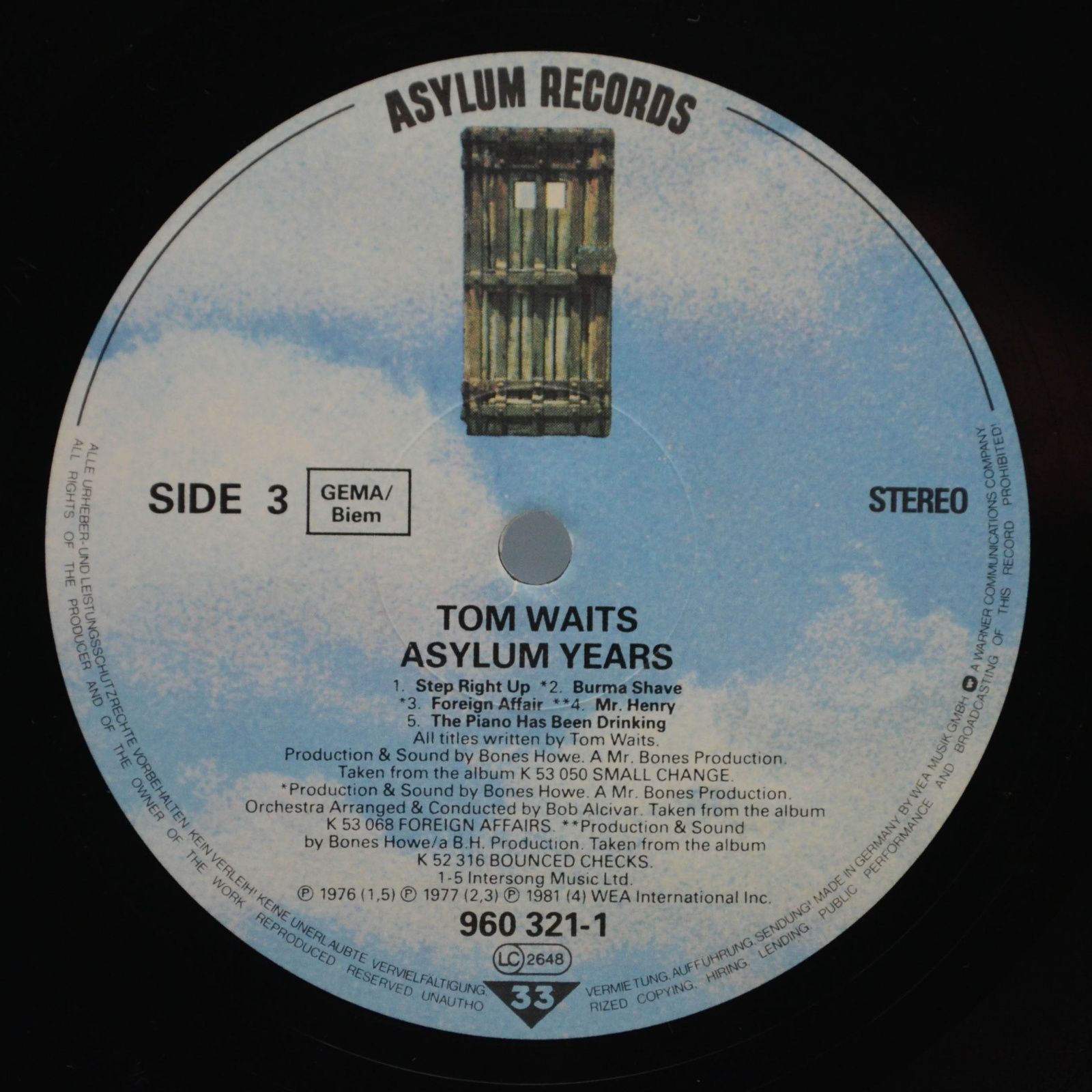 Tom Waits — Asylum Years (2LP), 1984