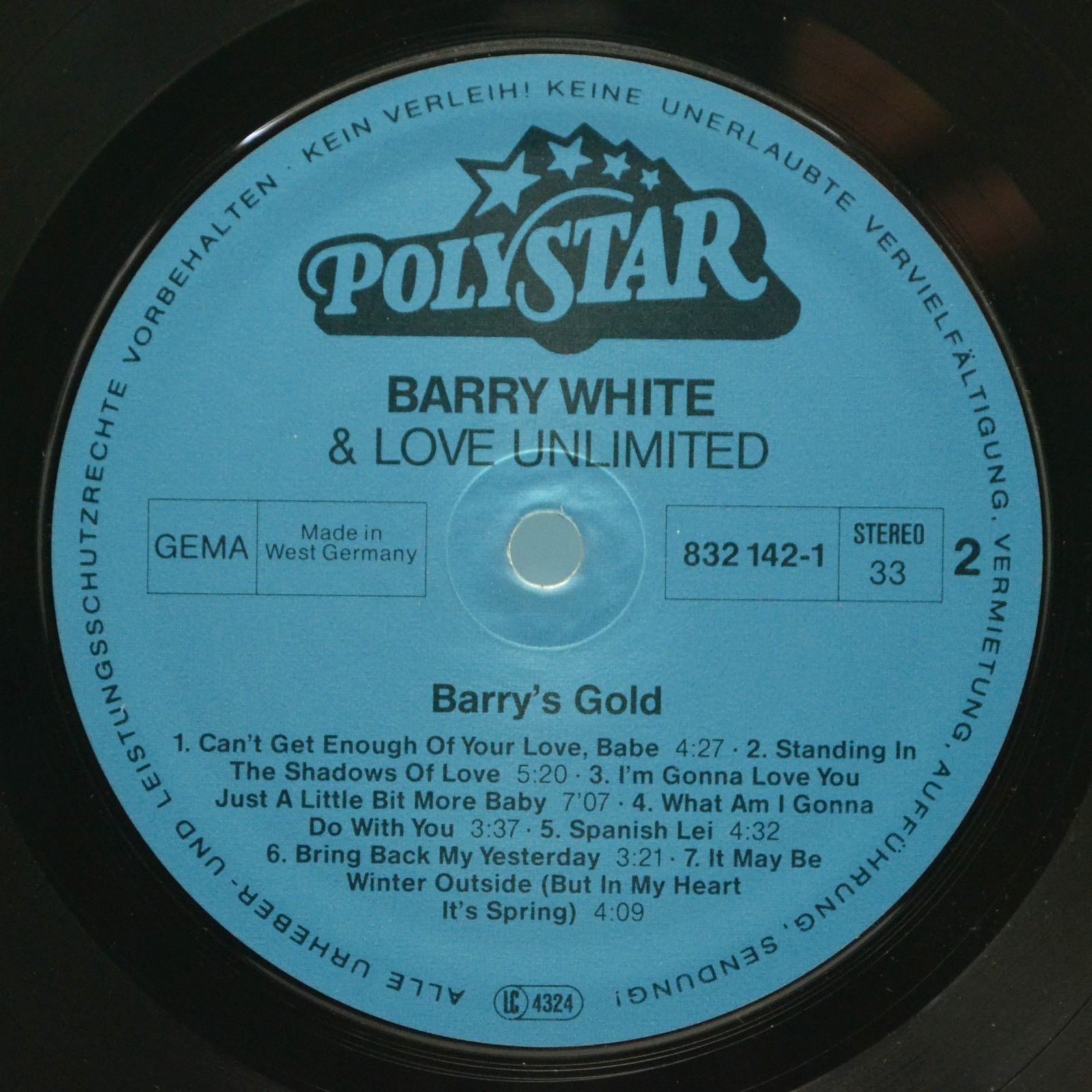 Barry White And Love Unlimited — Barry's Gold, 1988