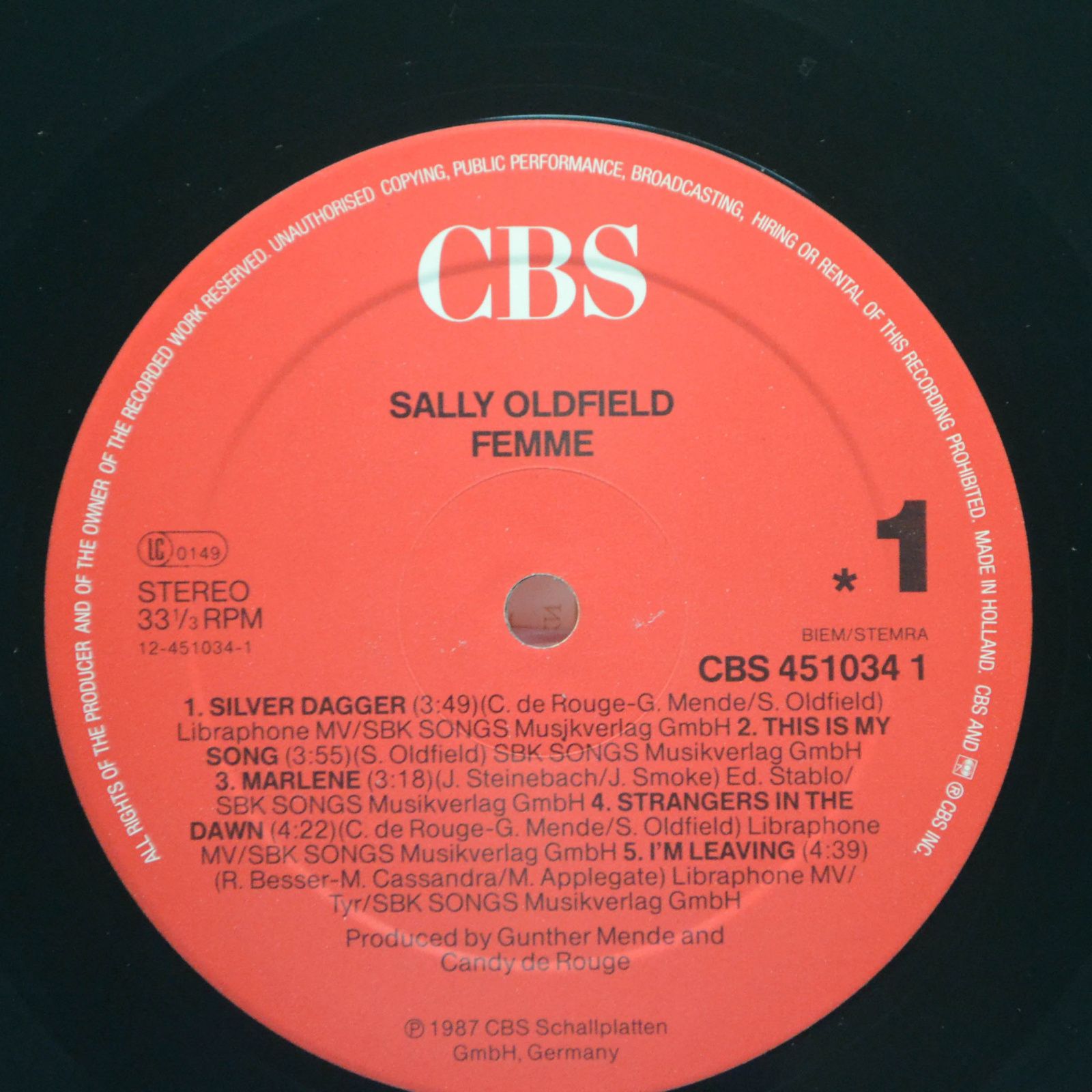 Sally Oldfield — Femme, 1987