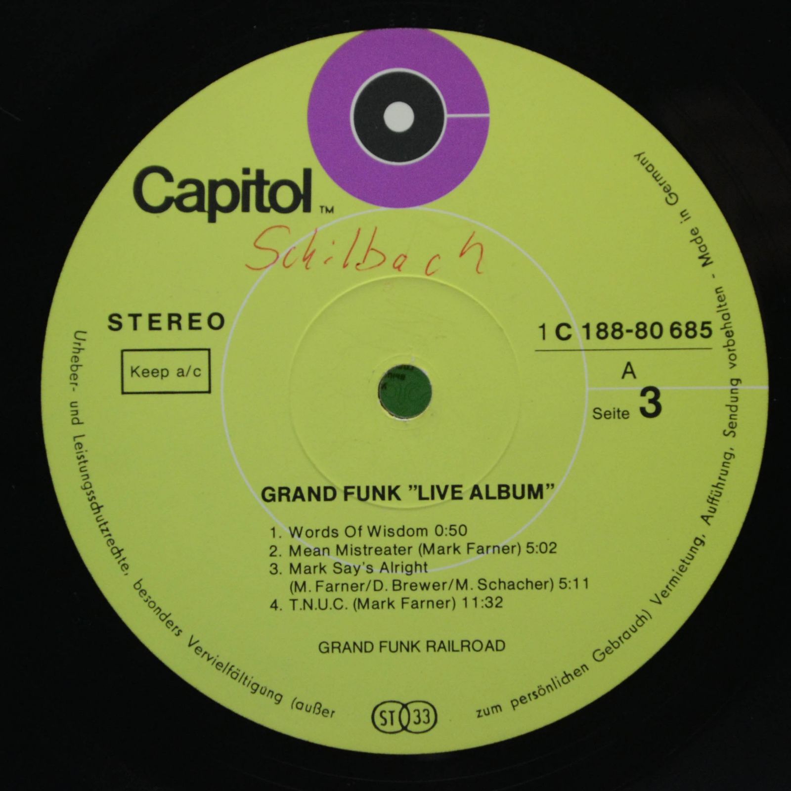 Grand Funk — Live Album (2LP), 1970