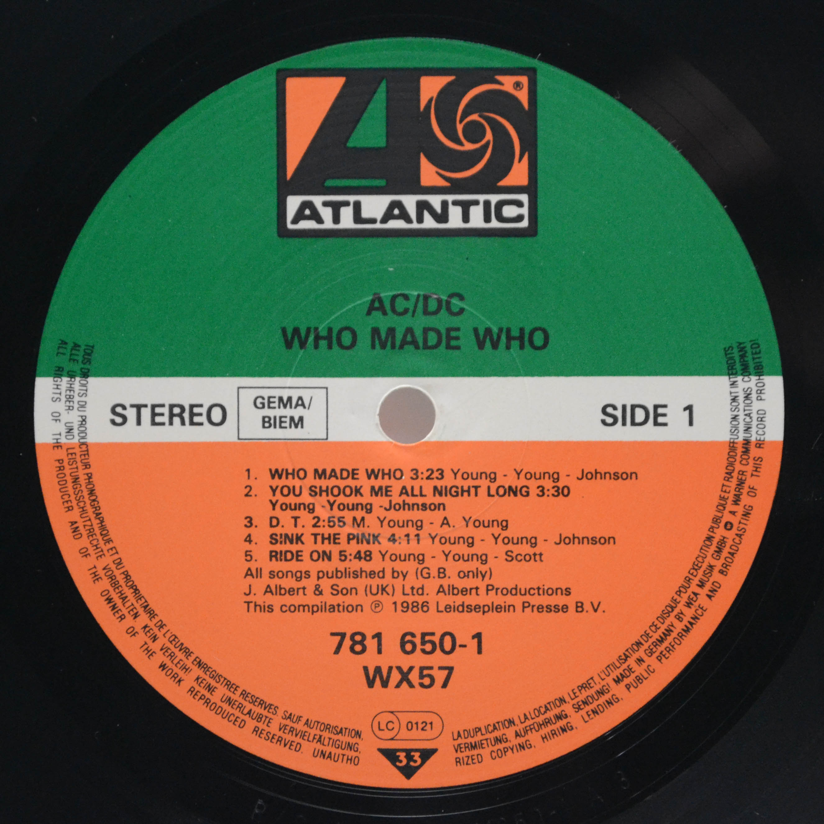 AC/DC — Who Made Who, 1986