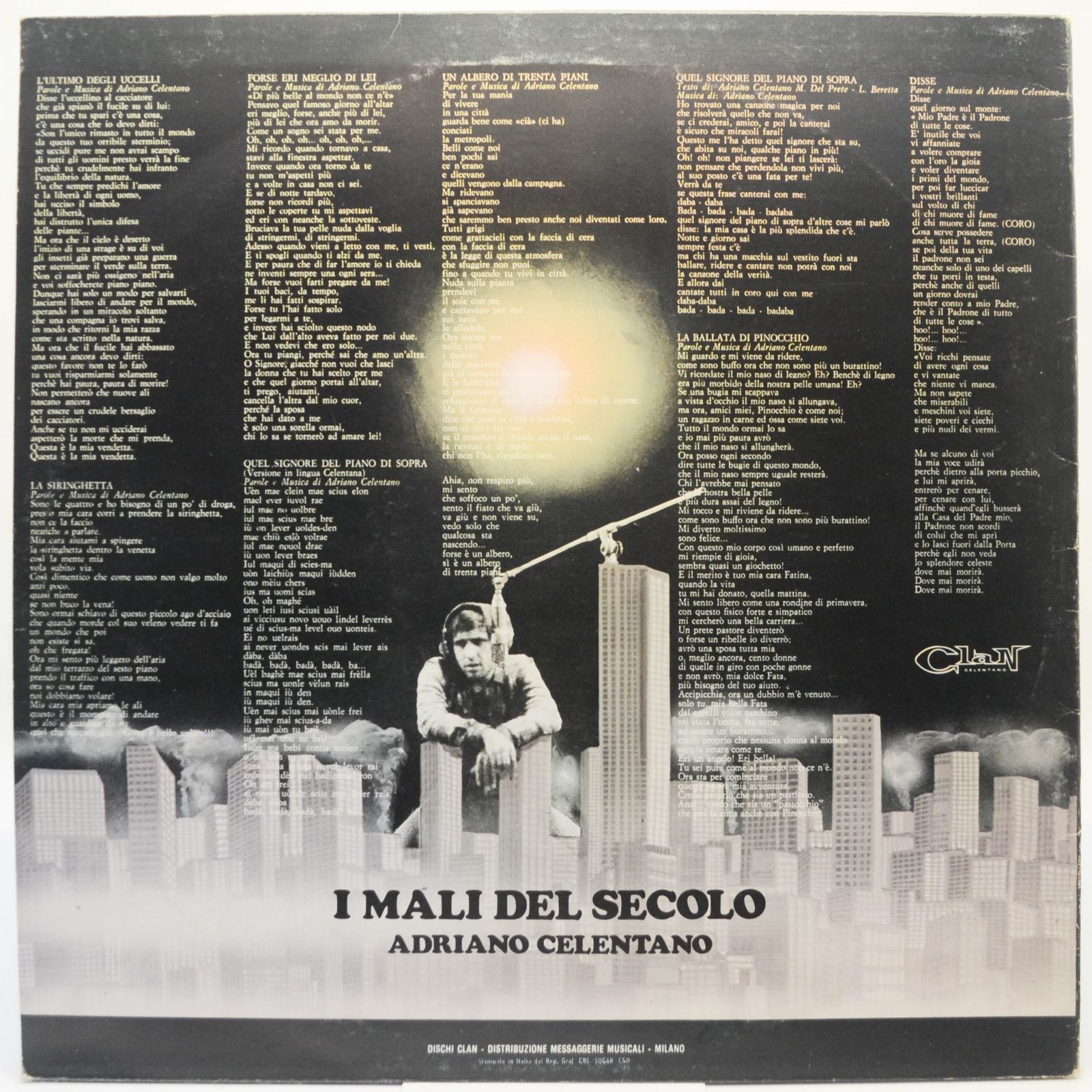 Adriano Celentano — I Mali Del Secolo (Italy, Clan), 1972