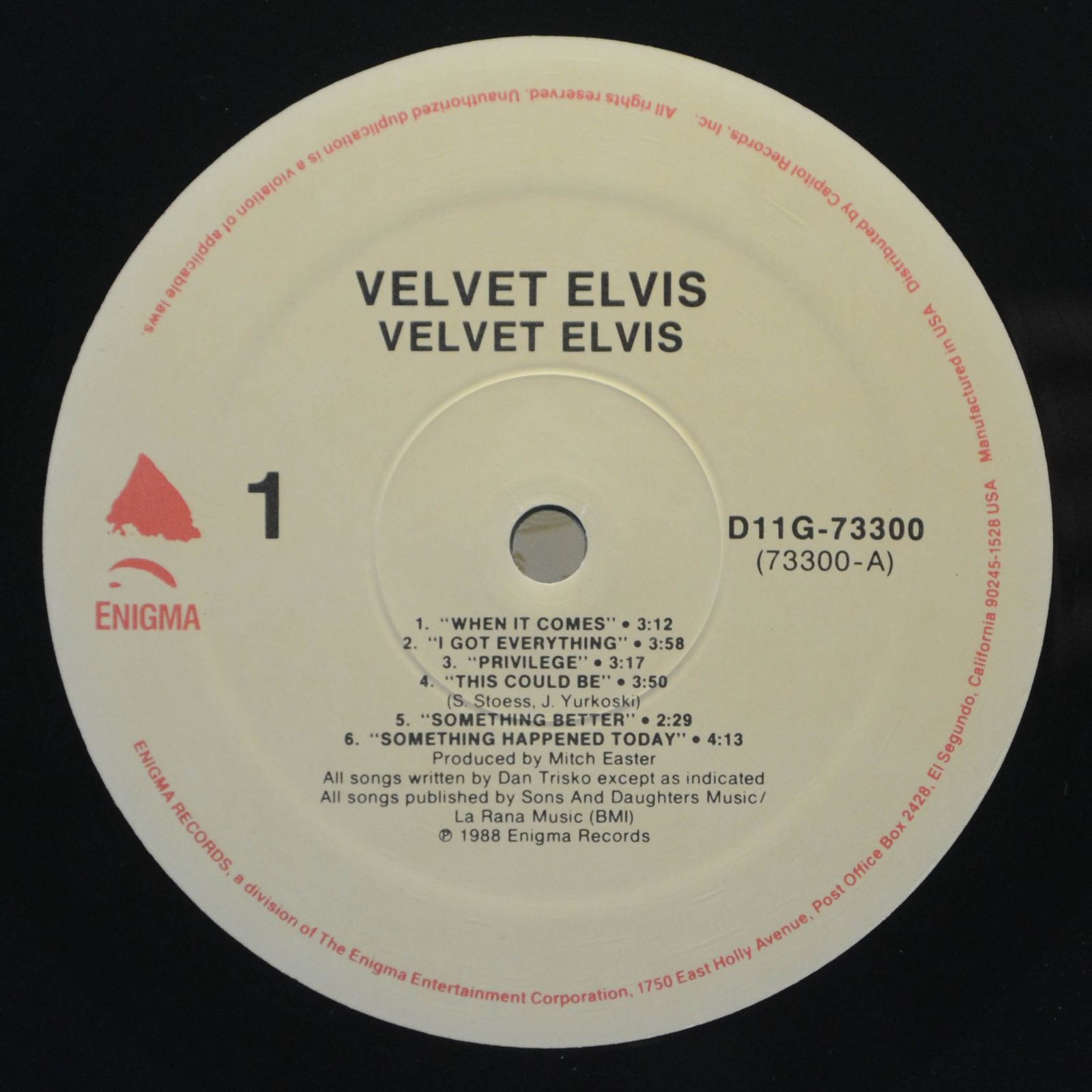 Velvet Elvis — Velvet Elvis, 1988