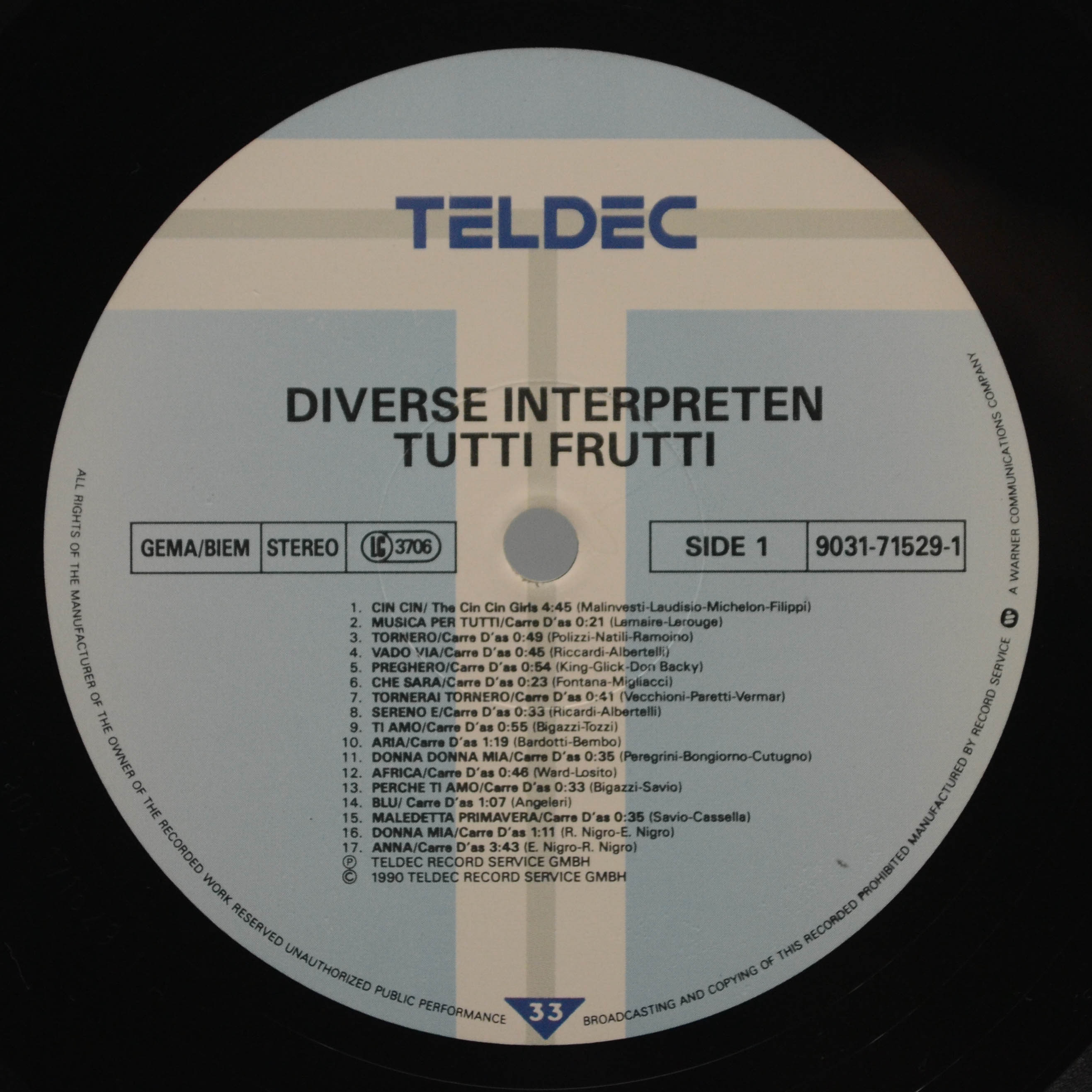 Tutti Frutti — Super Sexy Italo Hit Mix Album, 1990