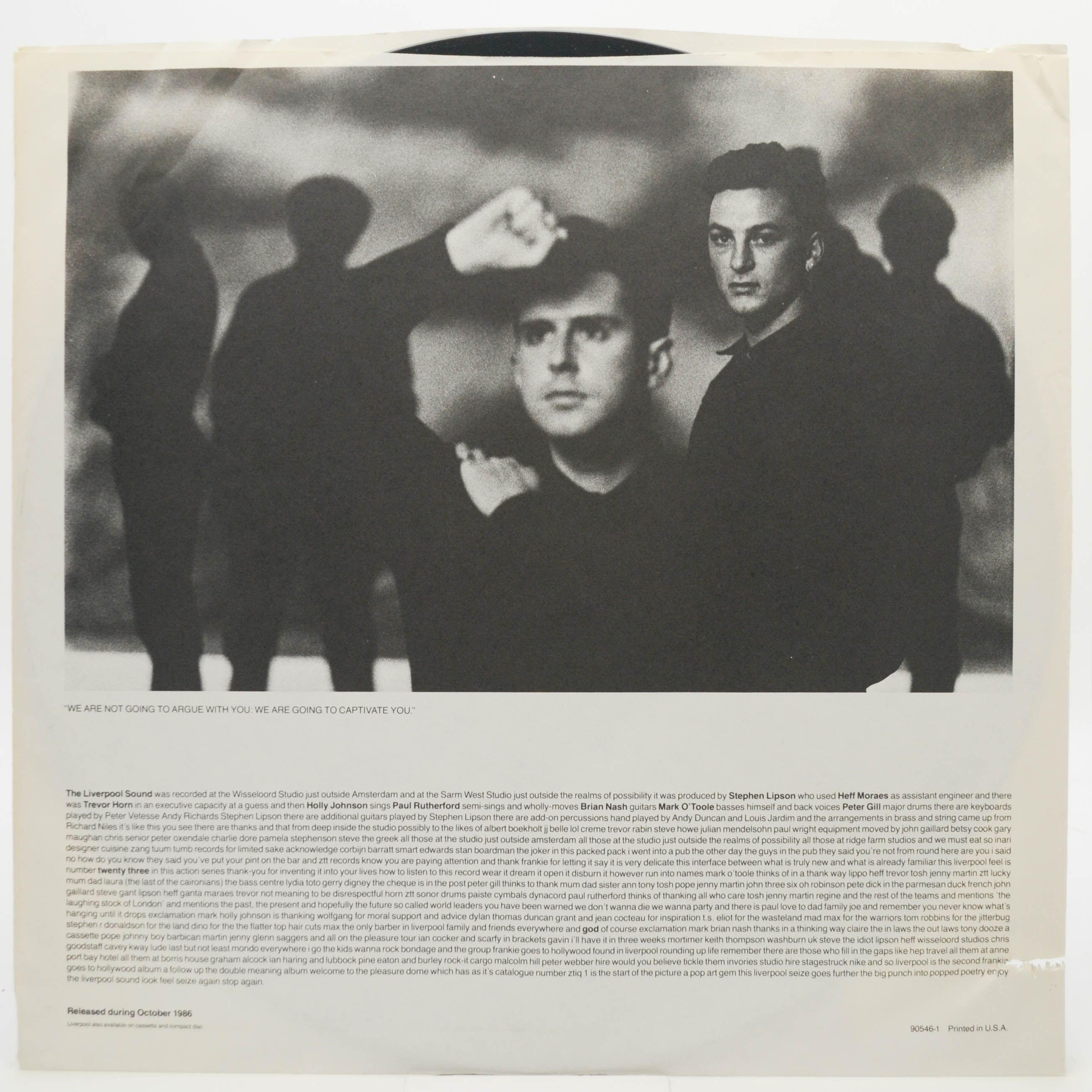 Frankie Goes To Hollywood — Liverpool (USA), 1986