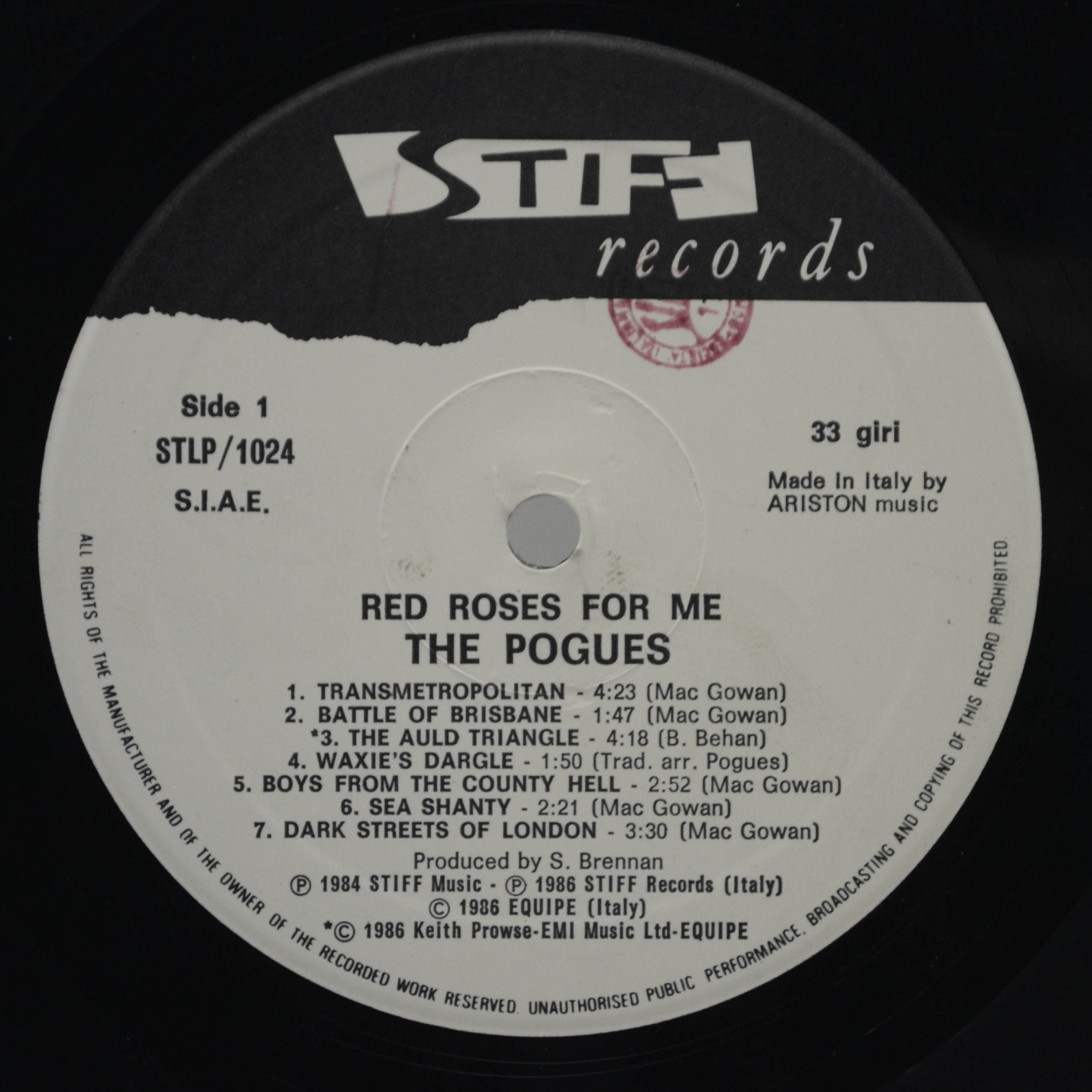 Pogues — Red Roses For Me, 1986