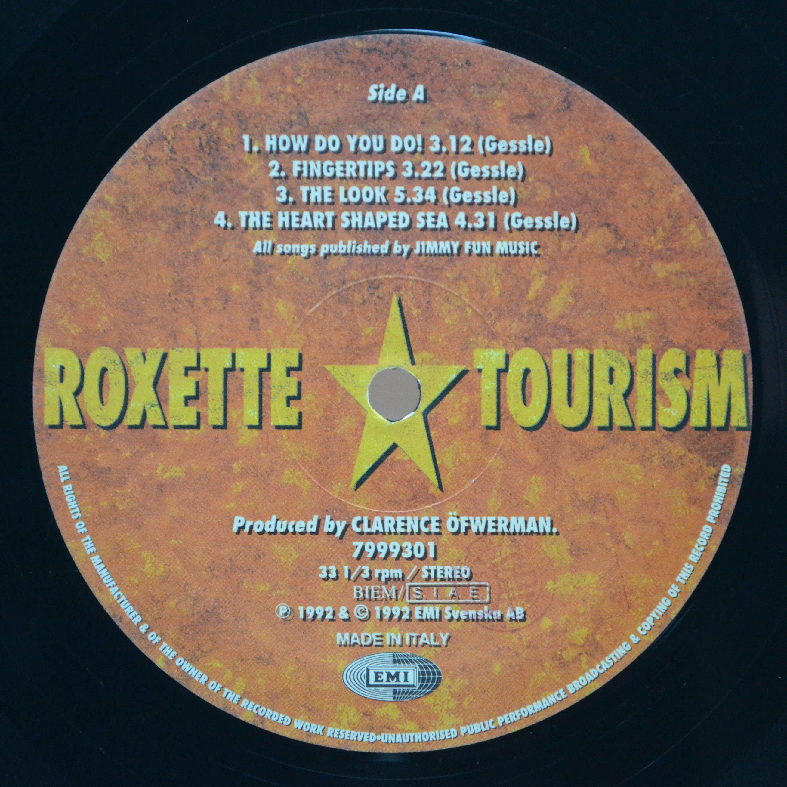 Roxette — Tourism (2LP), 1992