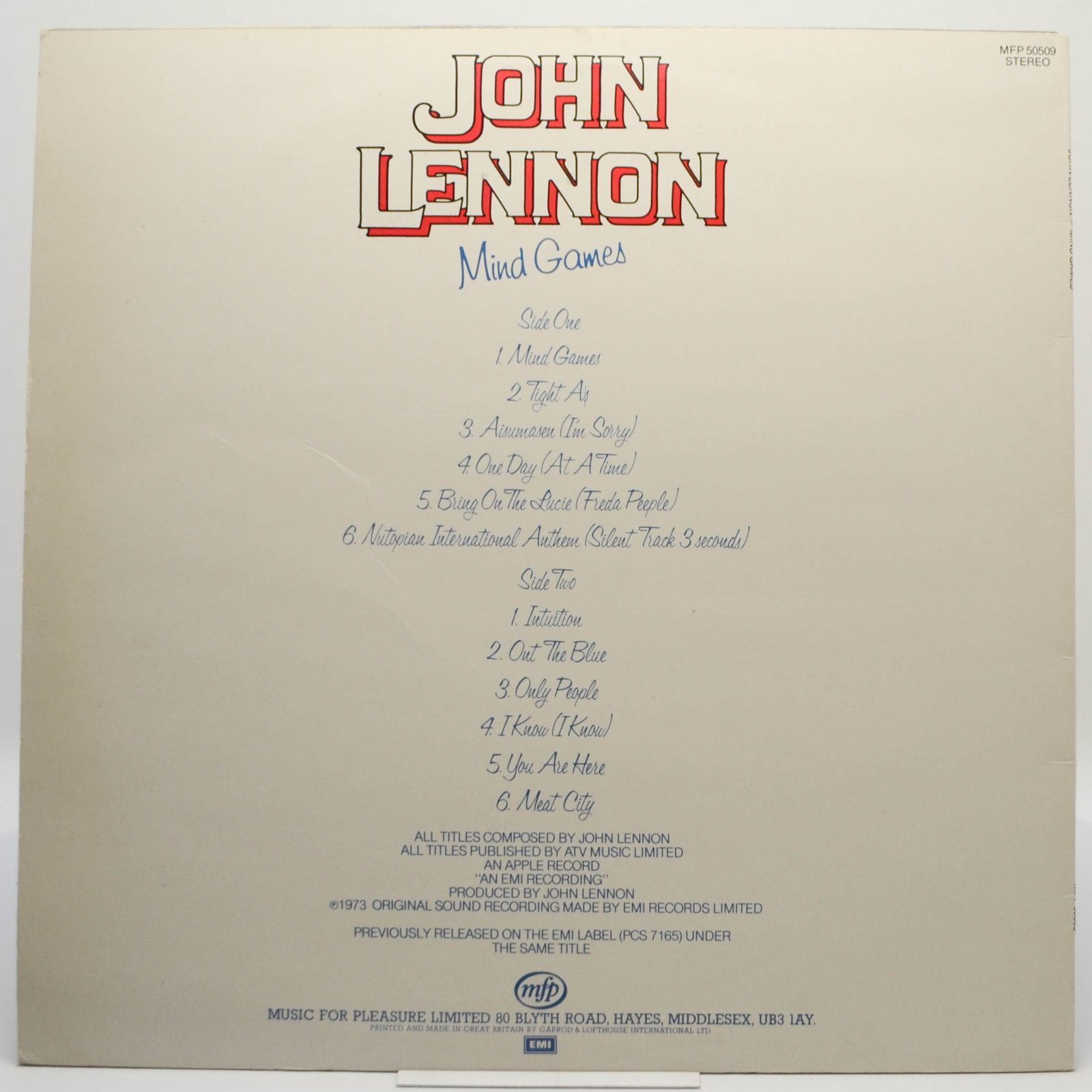 John Lennon — Mind Games, 1980