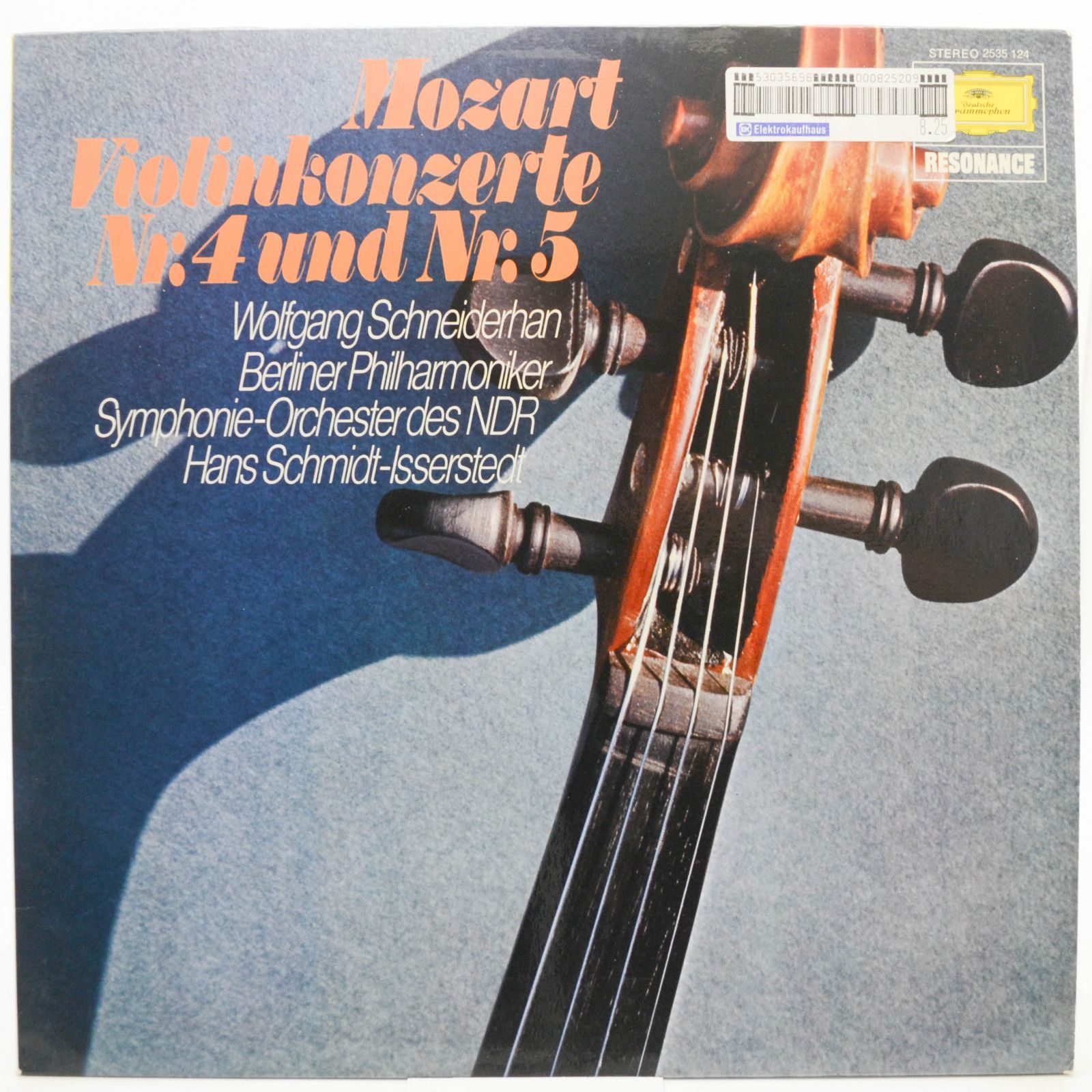Mozart - Wolfgang Schneiderhan / Berliner Philharmoniker, Symphonie-Orchester Des NDR, Hans Schmidt-Isserstedt — Violinkonzerte Nr. 4 Und Nr. 5, 1976