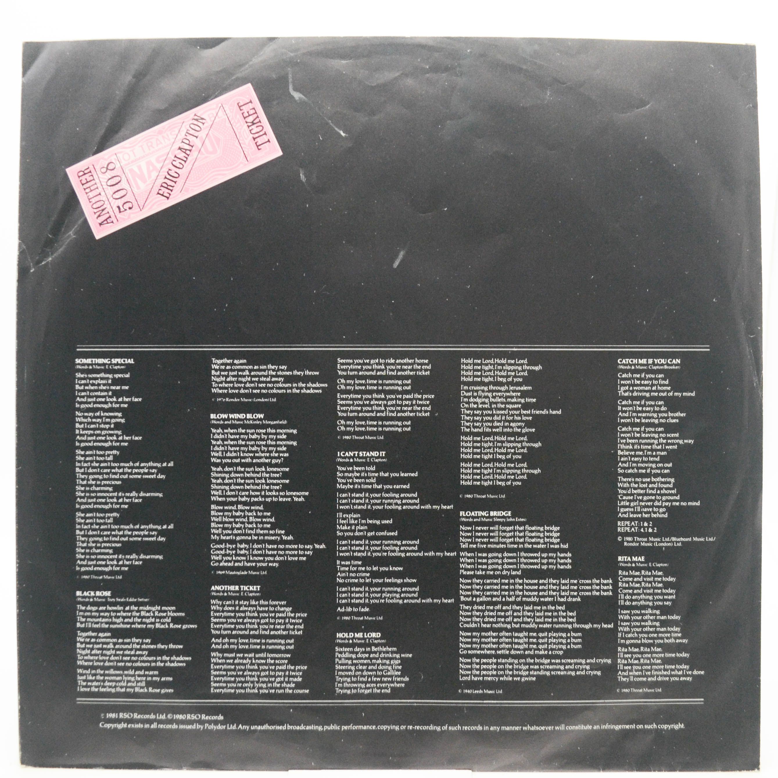 Eric Clapton — Another Ticket, 1981