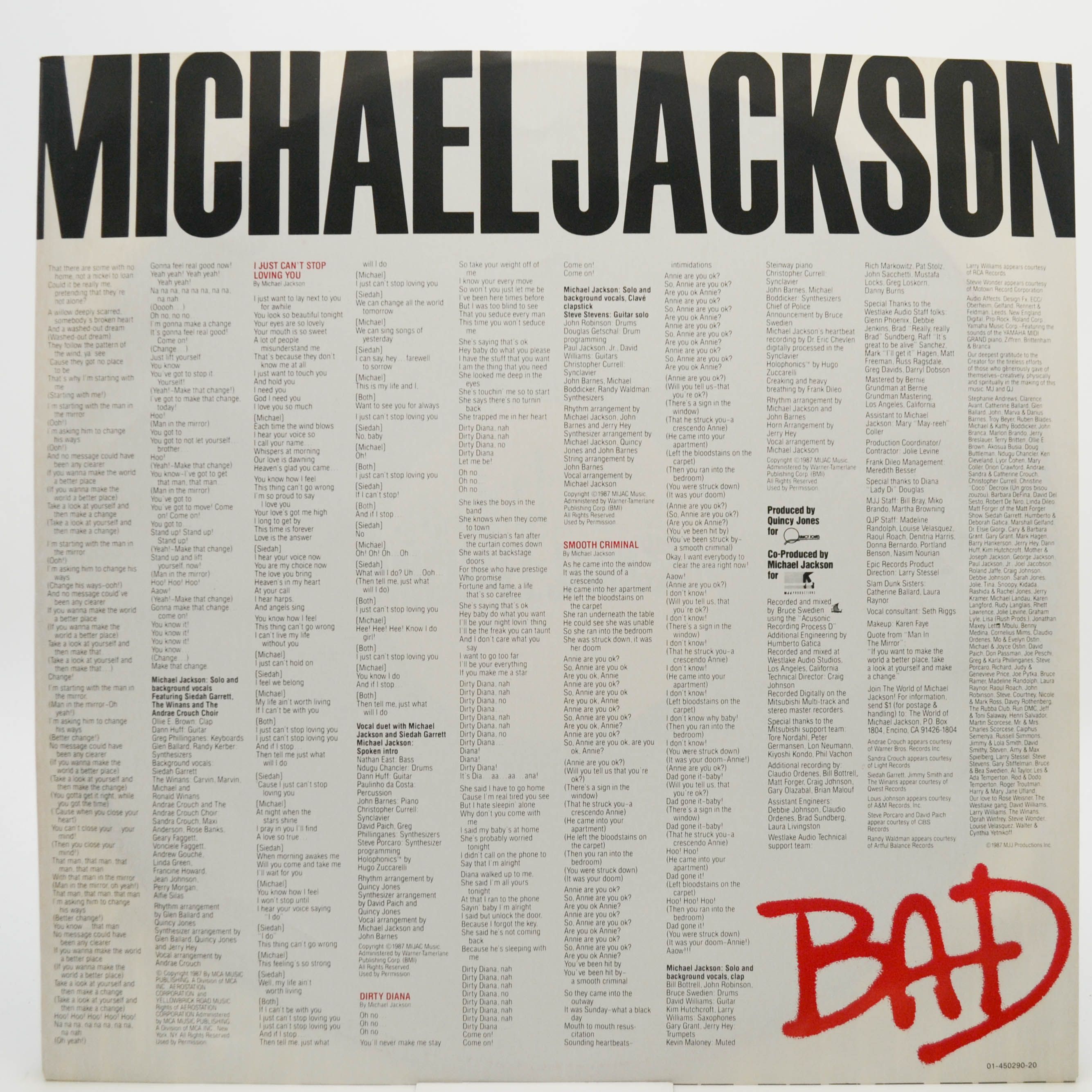 Michael Jackson — Bad, 1987