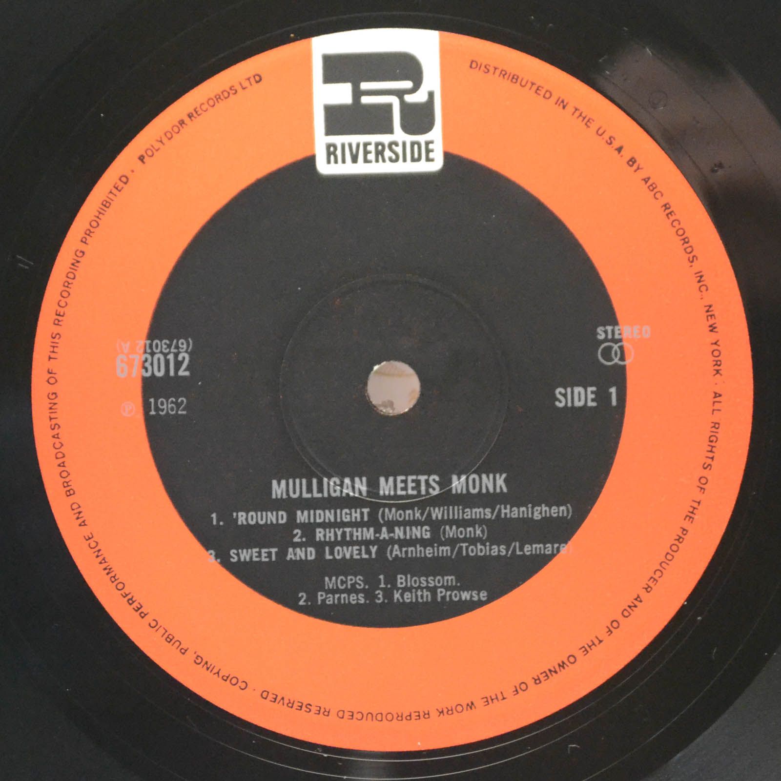 Thelonious Monk And Gerry Mulligan — Mulligan Meets Monk (UK), 1957