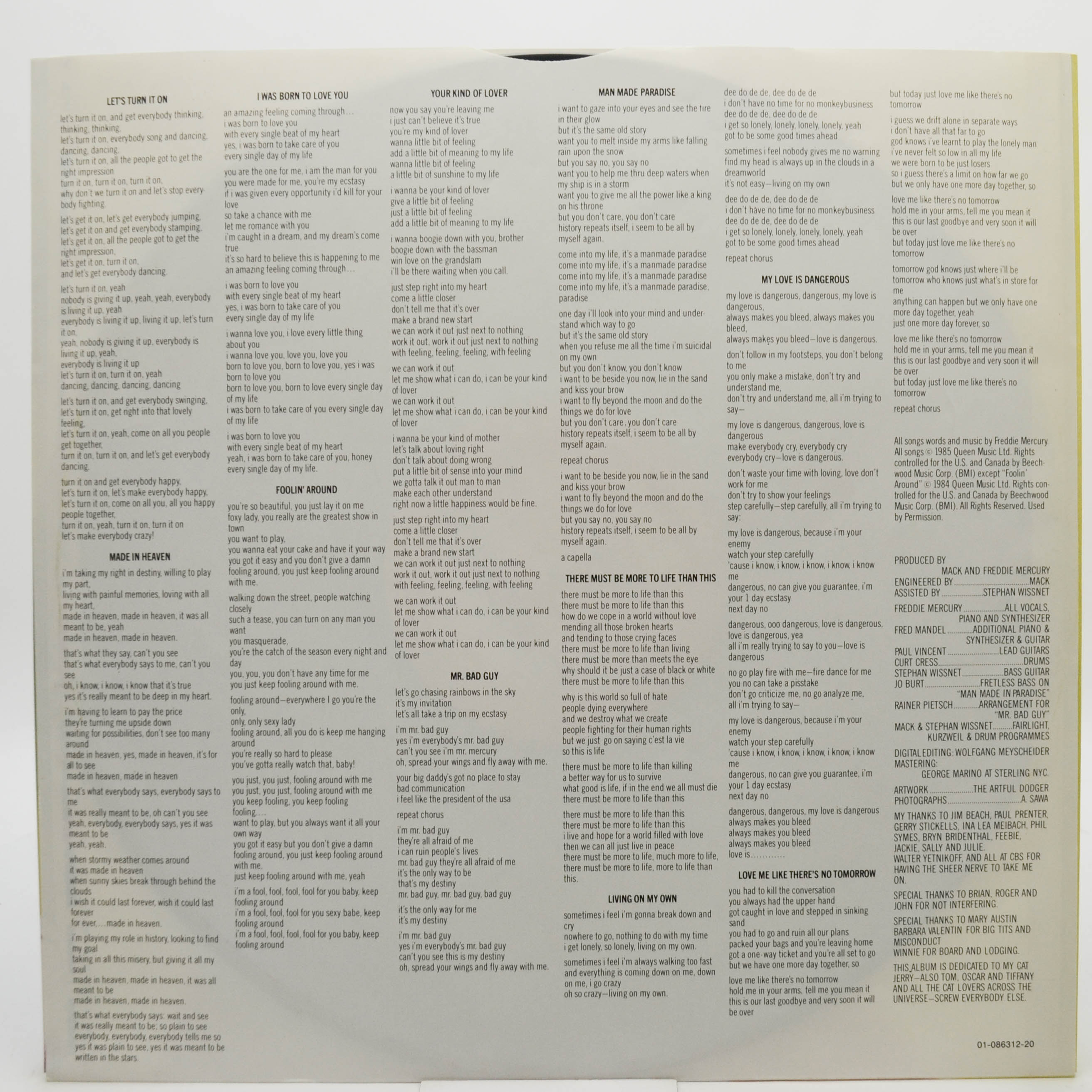 Freddie Mercury — Mr. Bad Guy, 1985