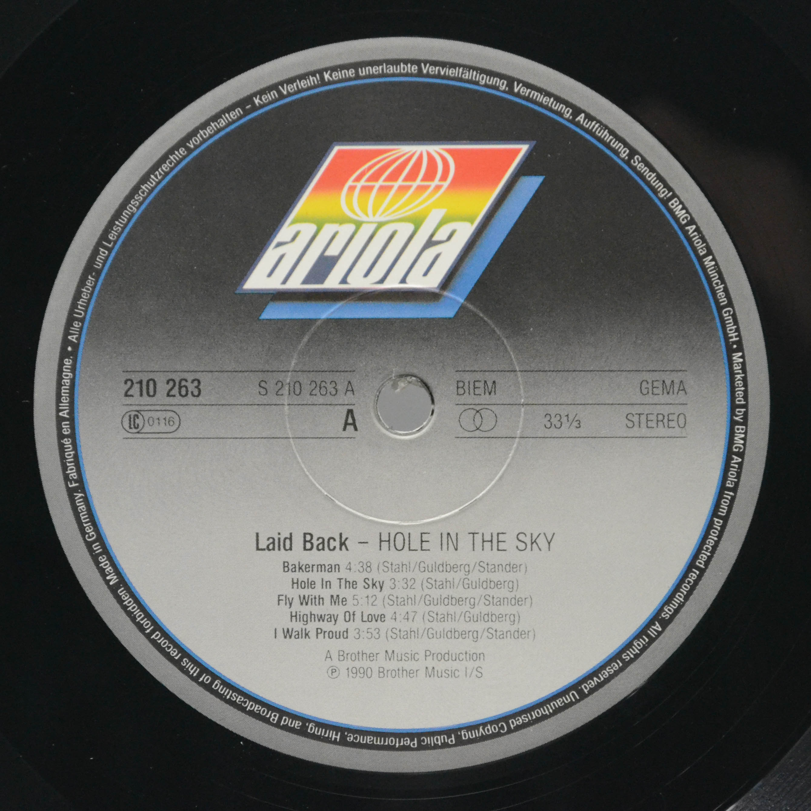 Laid Back — Hole In The Sky, 1990