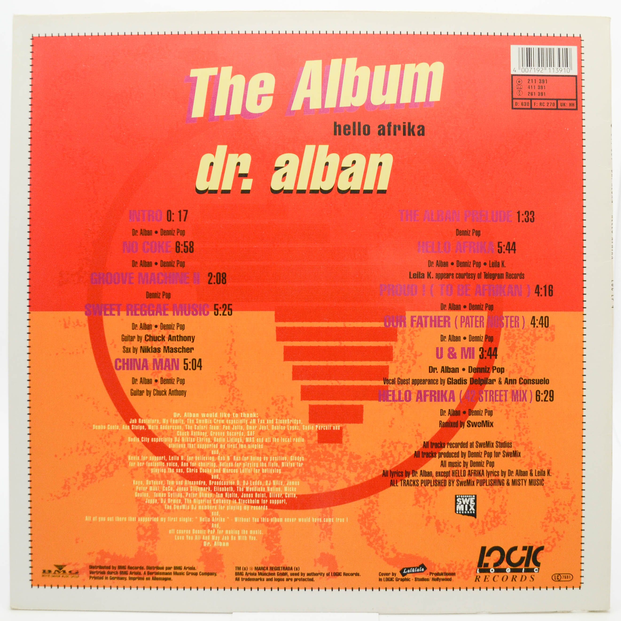 Dr. Alban — Hello Afrika (The Album), 1991
