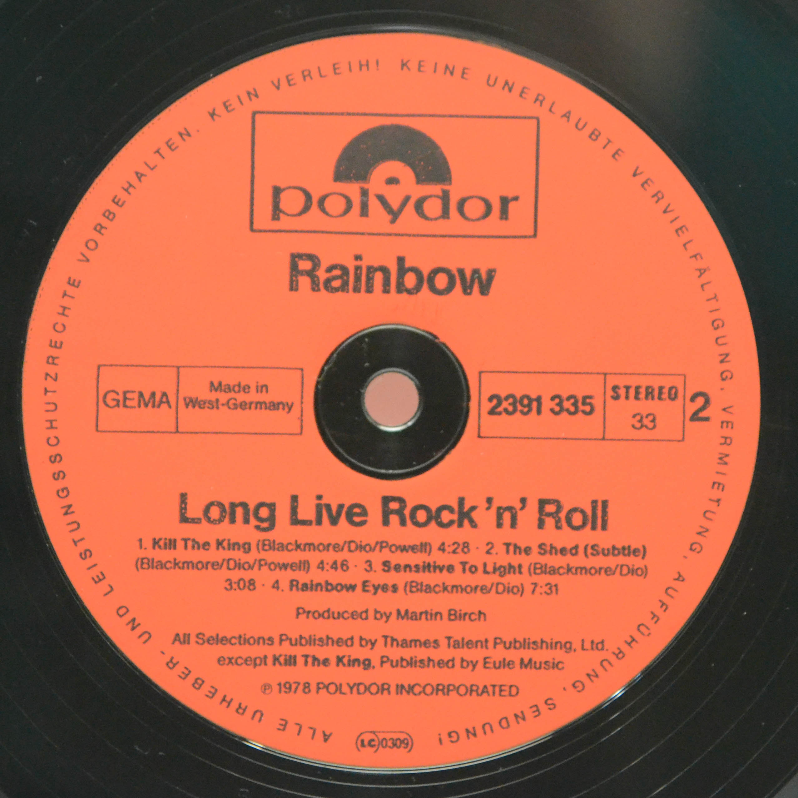 Rainbow — Long Live Rock 'N' Roll, 1978