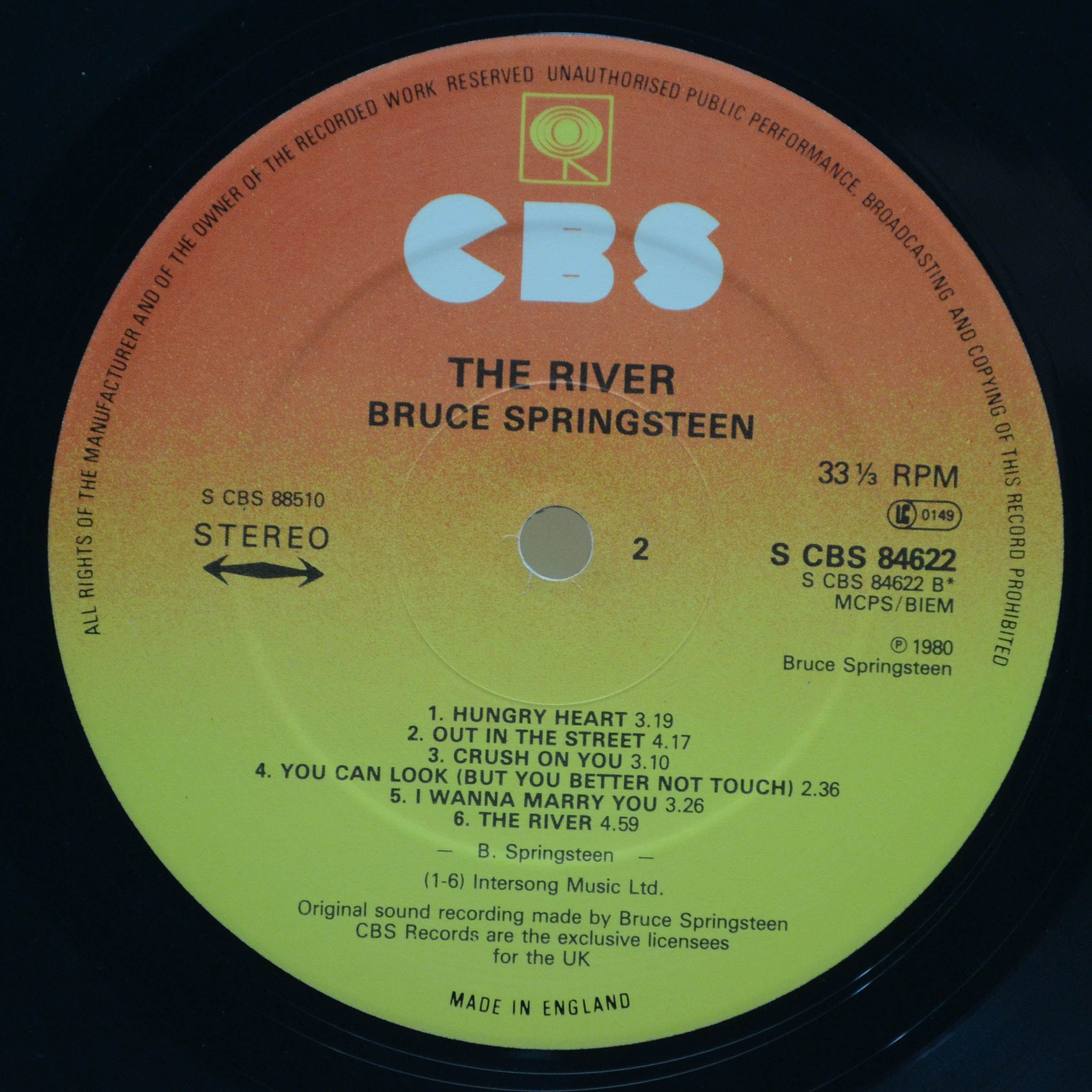 Bruce Springsteen — The River (2LP, UK), 1980