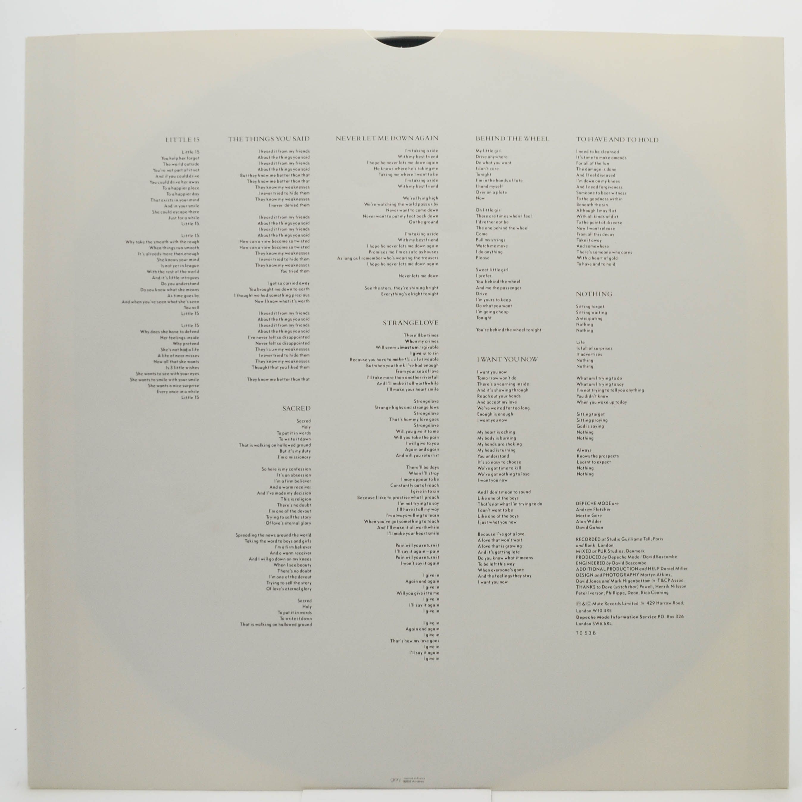 Depeche Mode — Music For The Masses, 1987