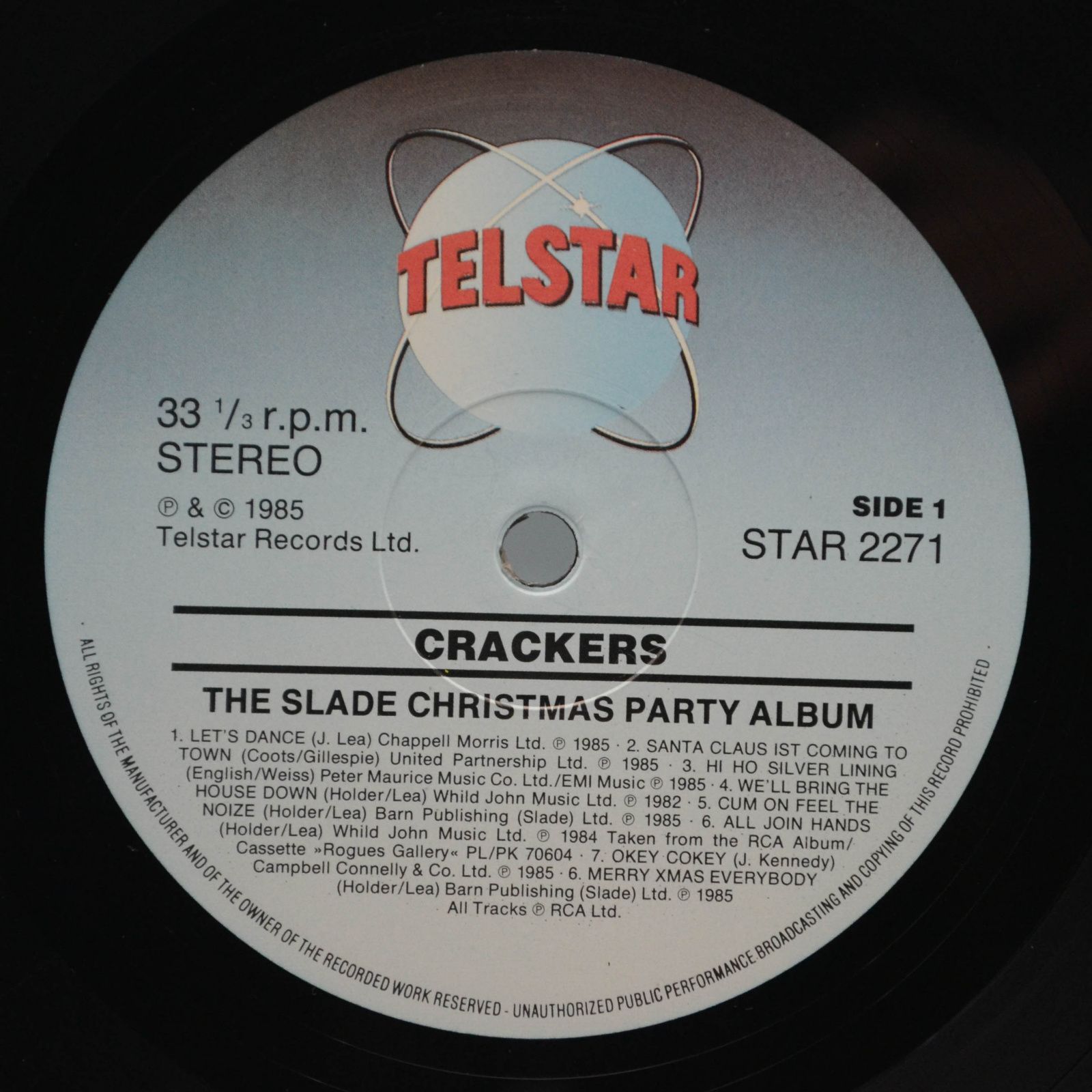 Slade — Crackers (The Christmas Party Album) (UK), 1985