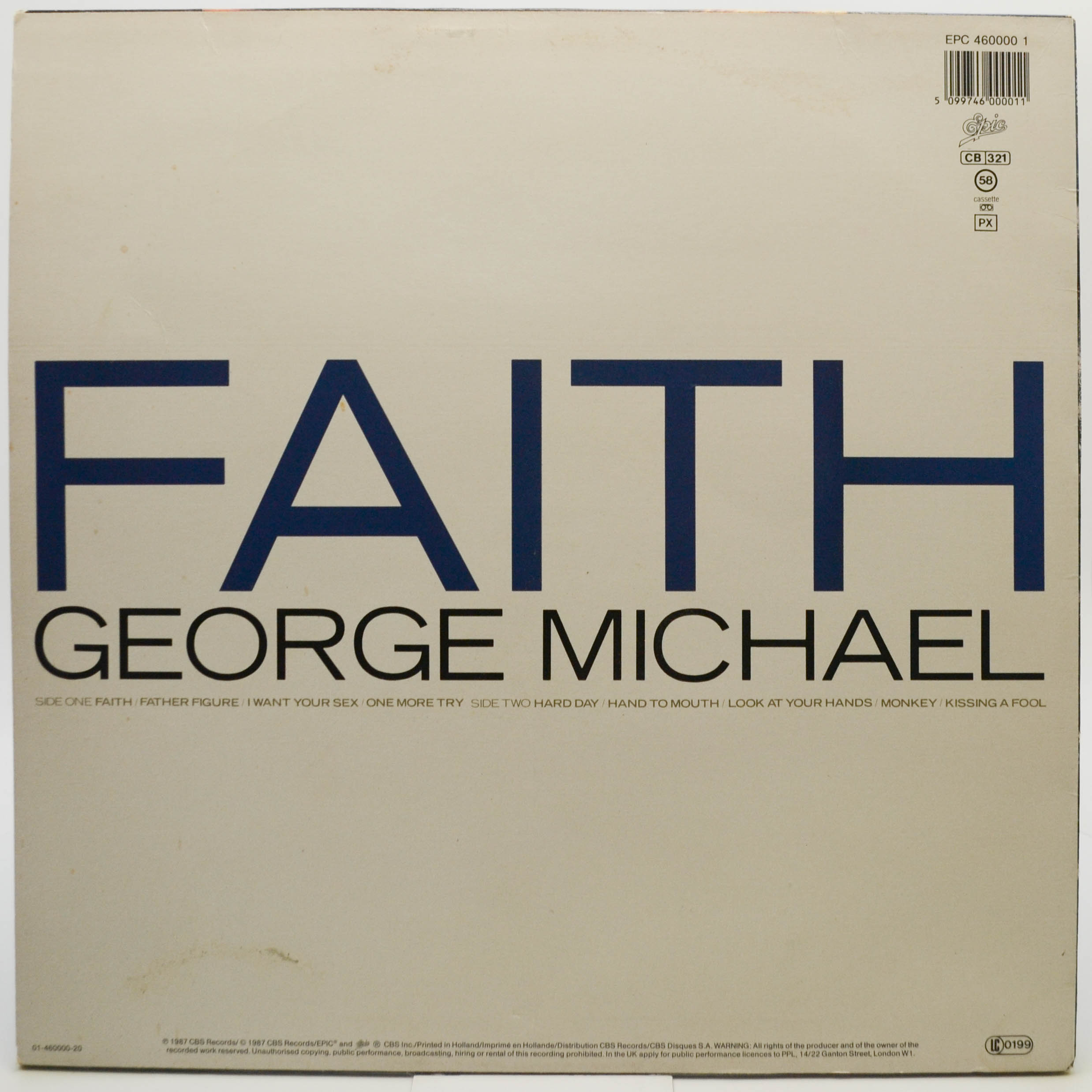 Виниловая пластинка George Michael — Faith, 1987