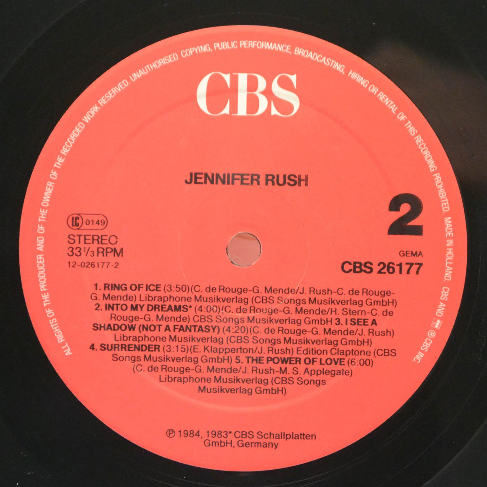 Jennifer Rush — Jennifer Rush, 1984