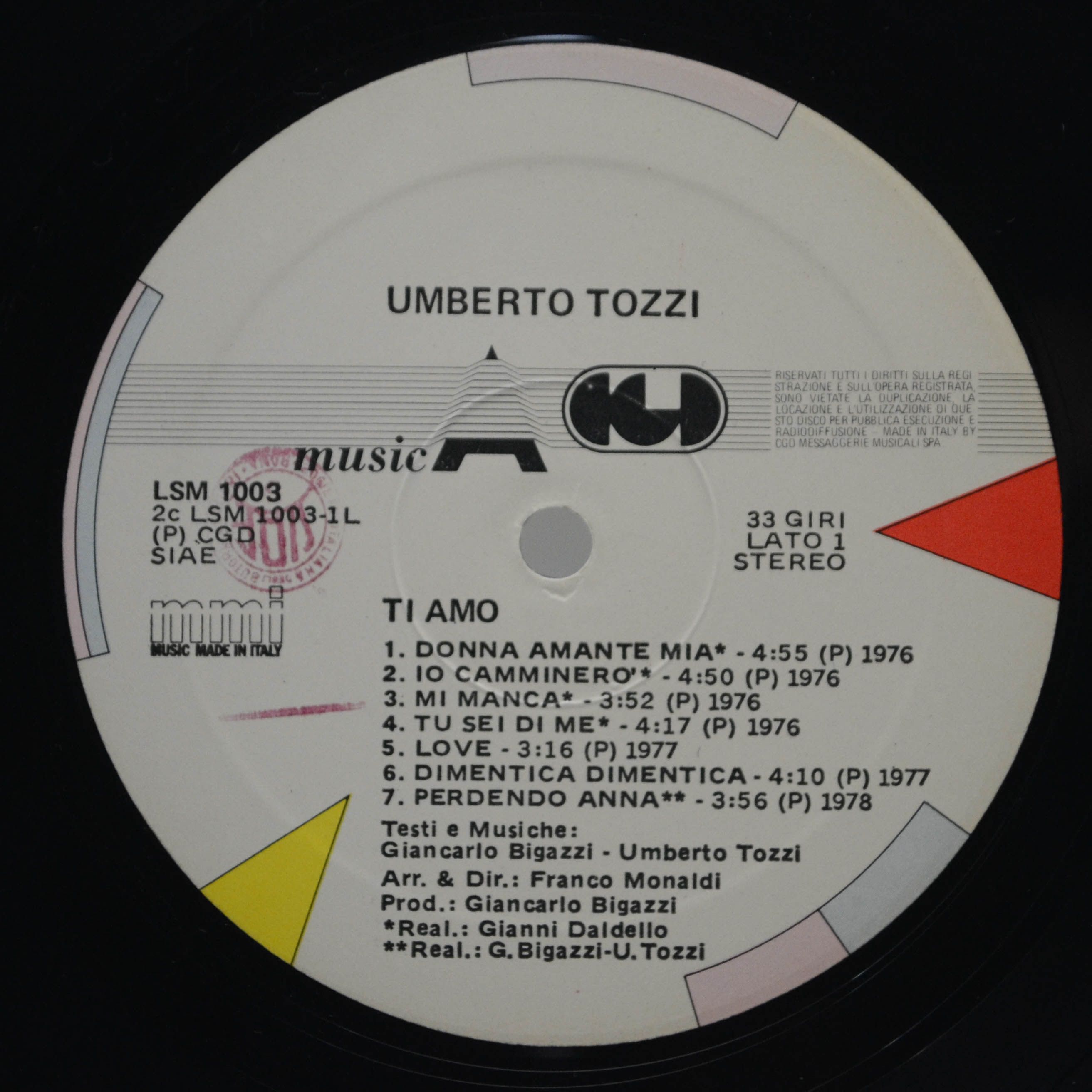 Umberto Tozzi — Ti Amo (1-st, Italy), 1983