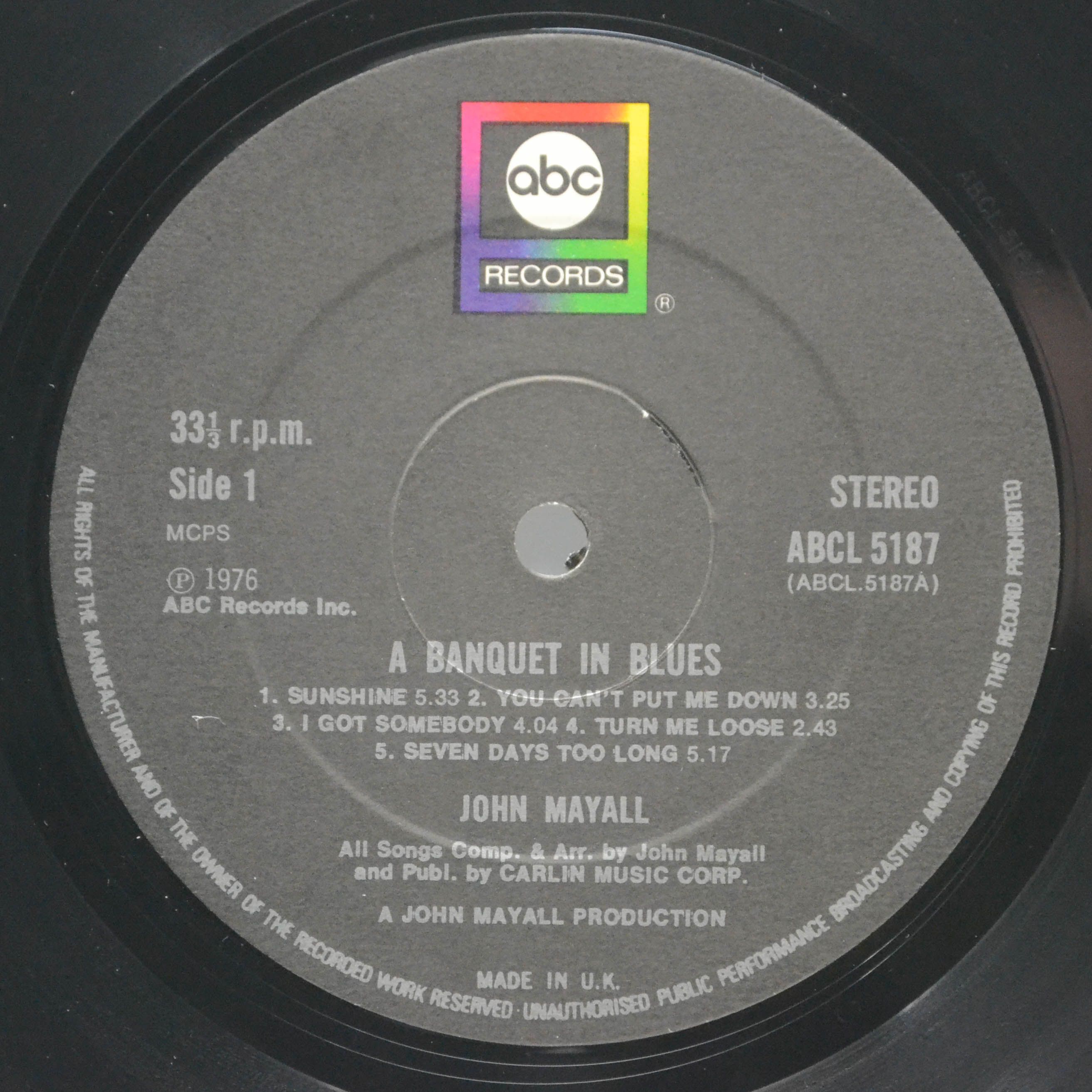 John Mayall — A Banquet In Blues (UK), 1976