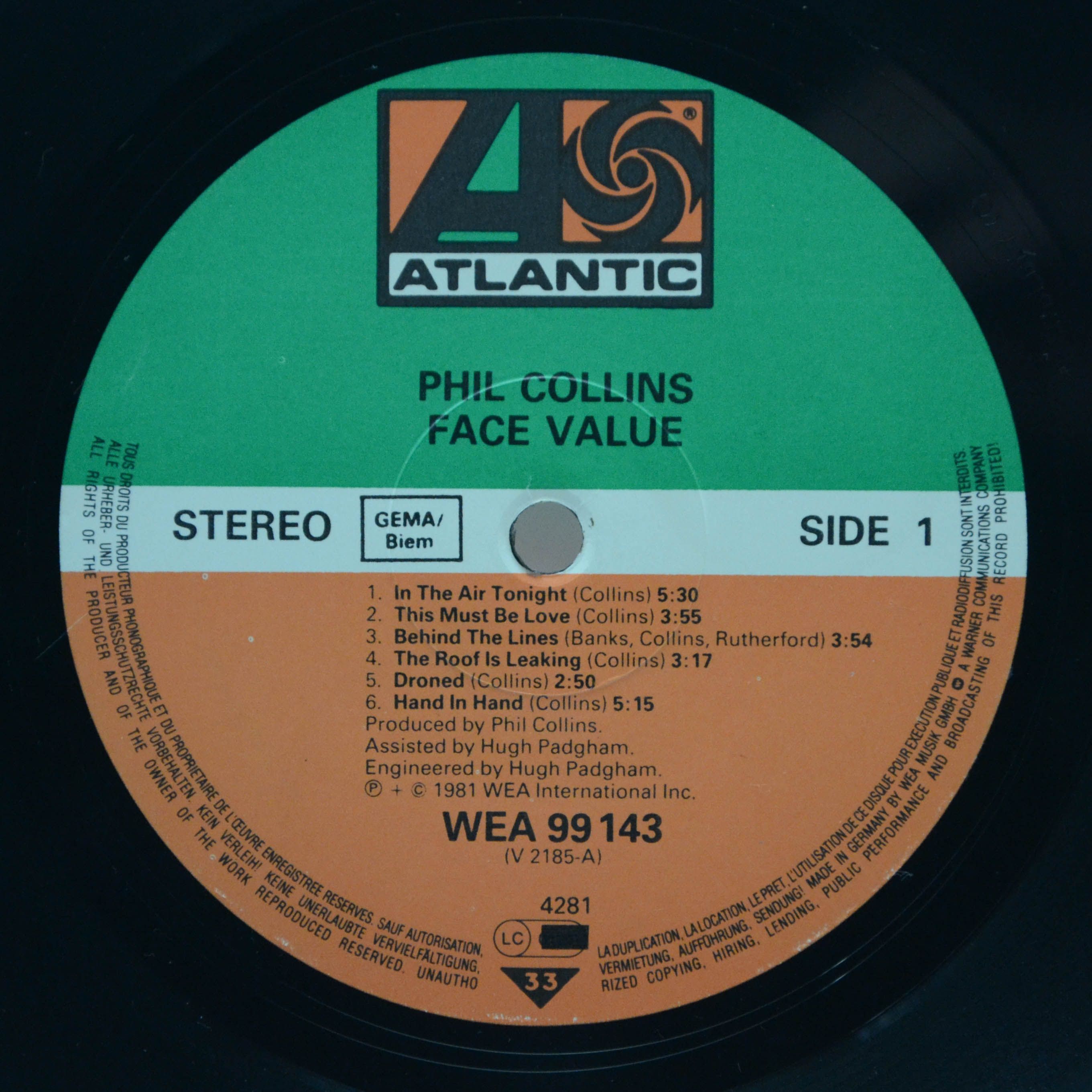 Phil Collins — Face Value, 1981