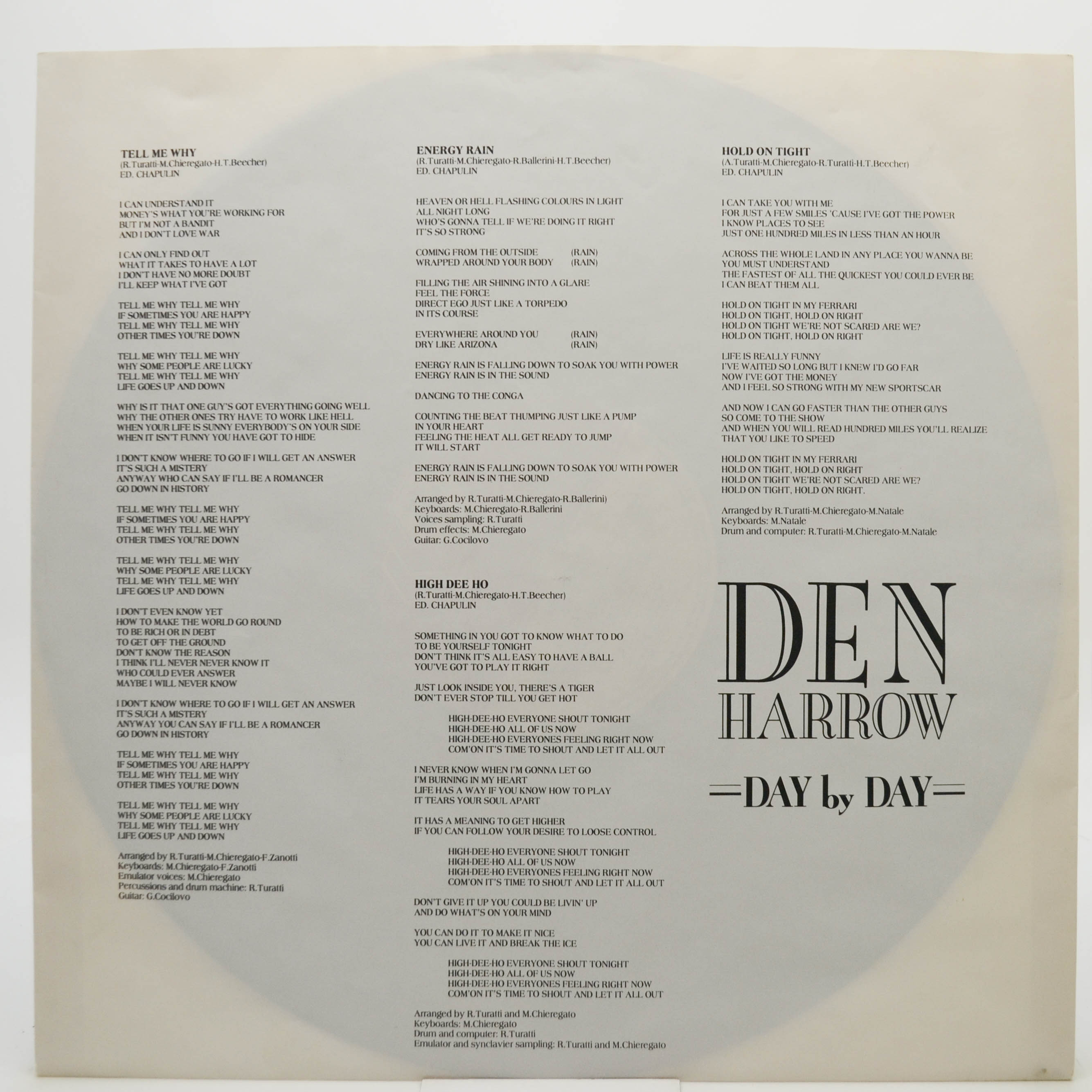 Den Harrow — Day By Day, 1987