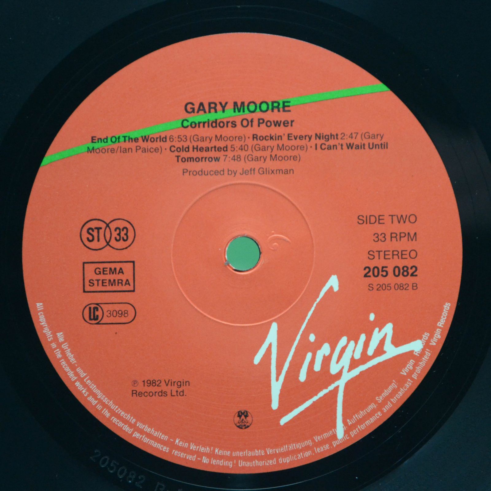 Gary Moore — Corridors Of Power, 1982
