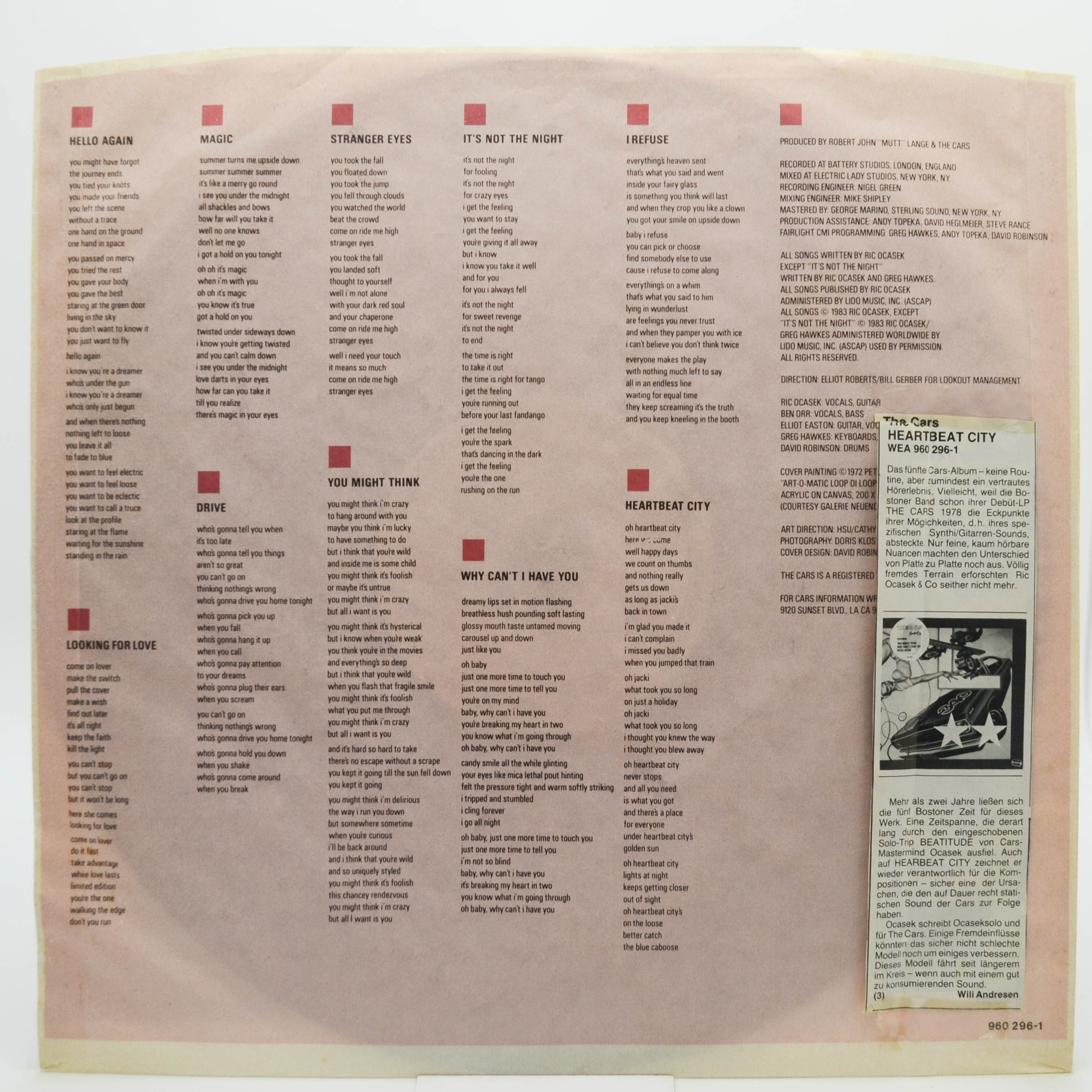 Cars — Heartbeat City, 1984