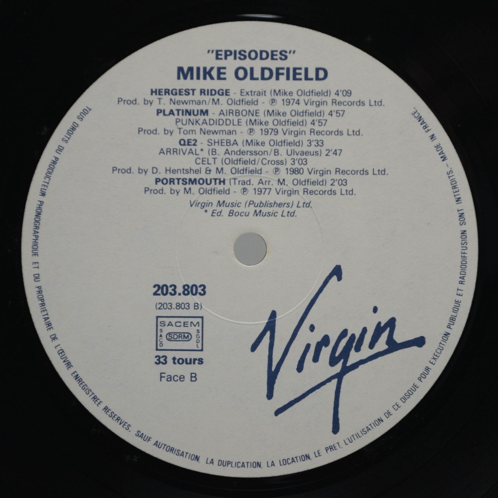 Mike Oldfield — Episodes, 1981