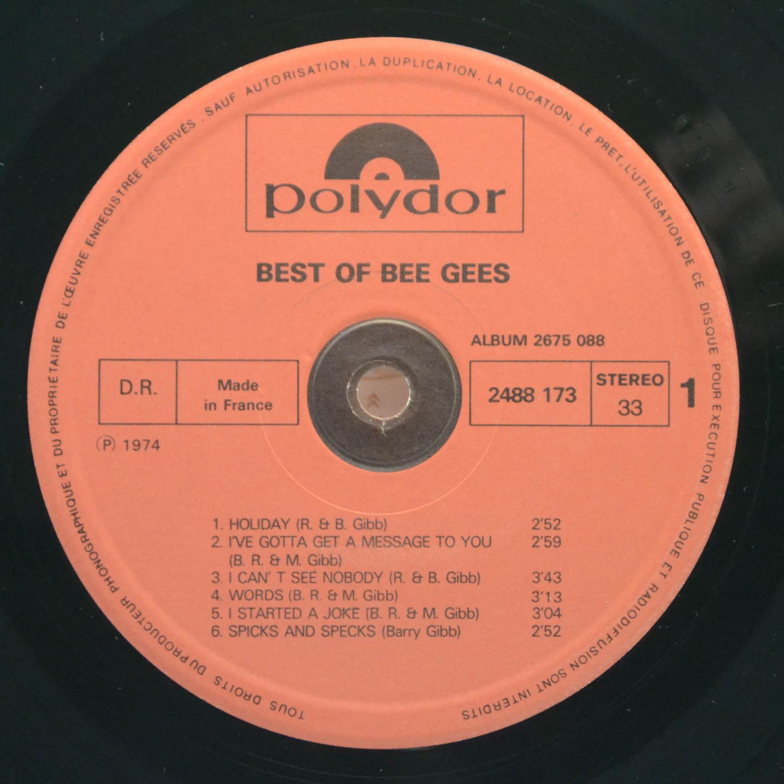 Bee Gees — Best Of Bee Gees (2LP), 1974