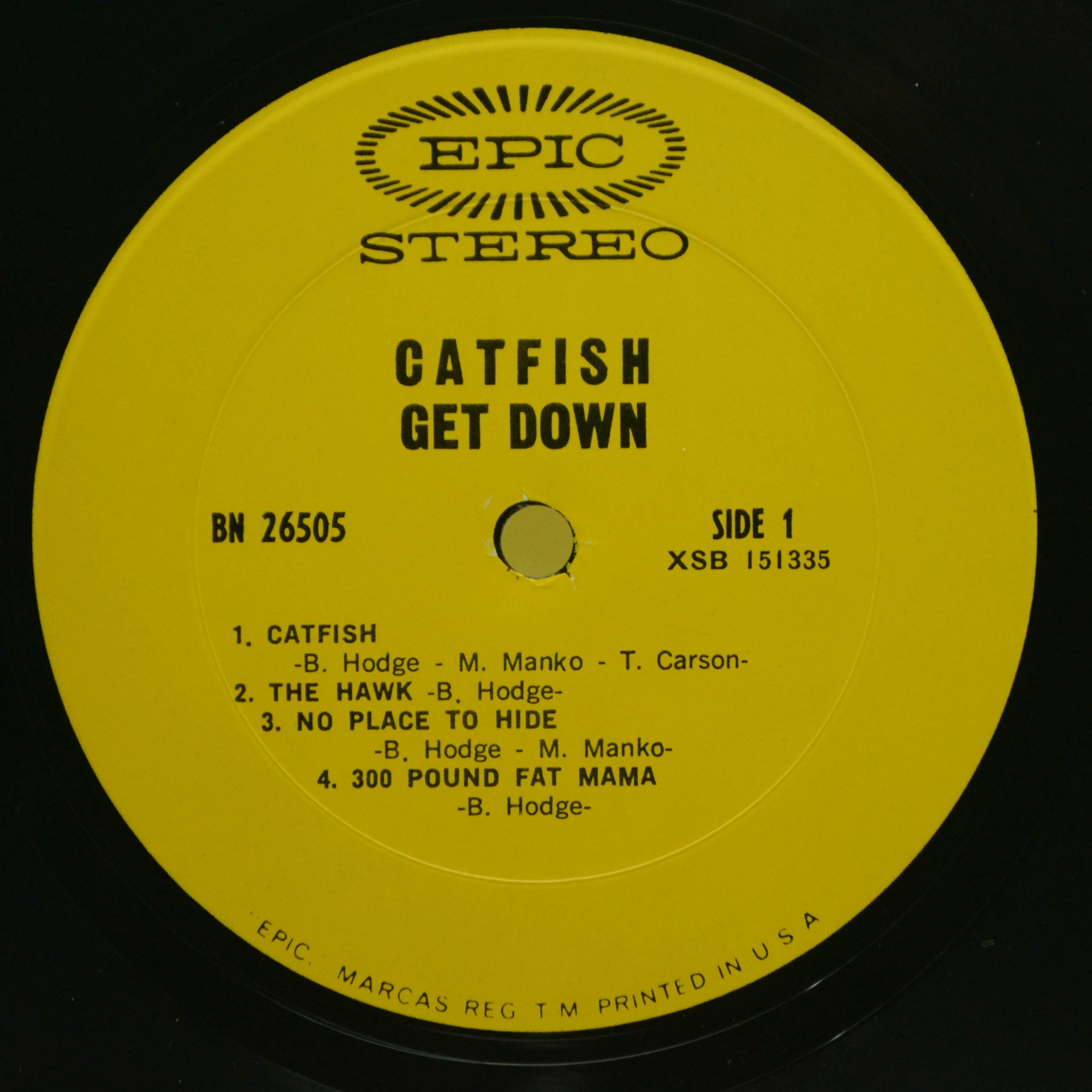 Catfish — Get Down (1-st, USA), 1969